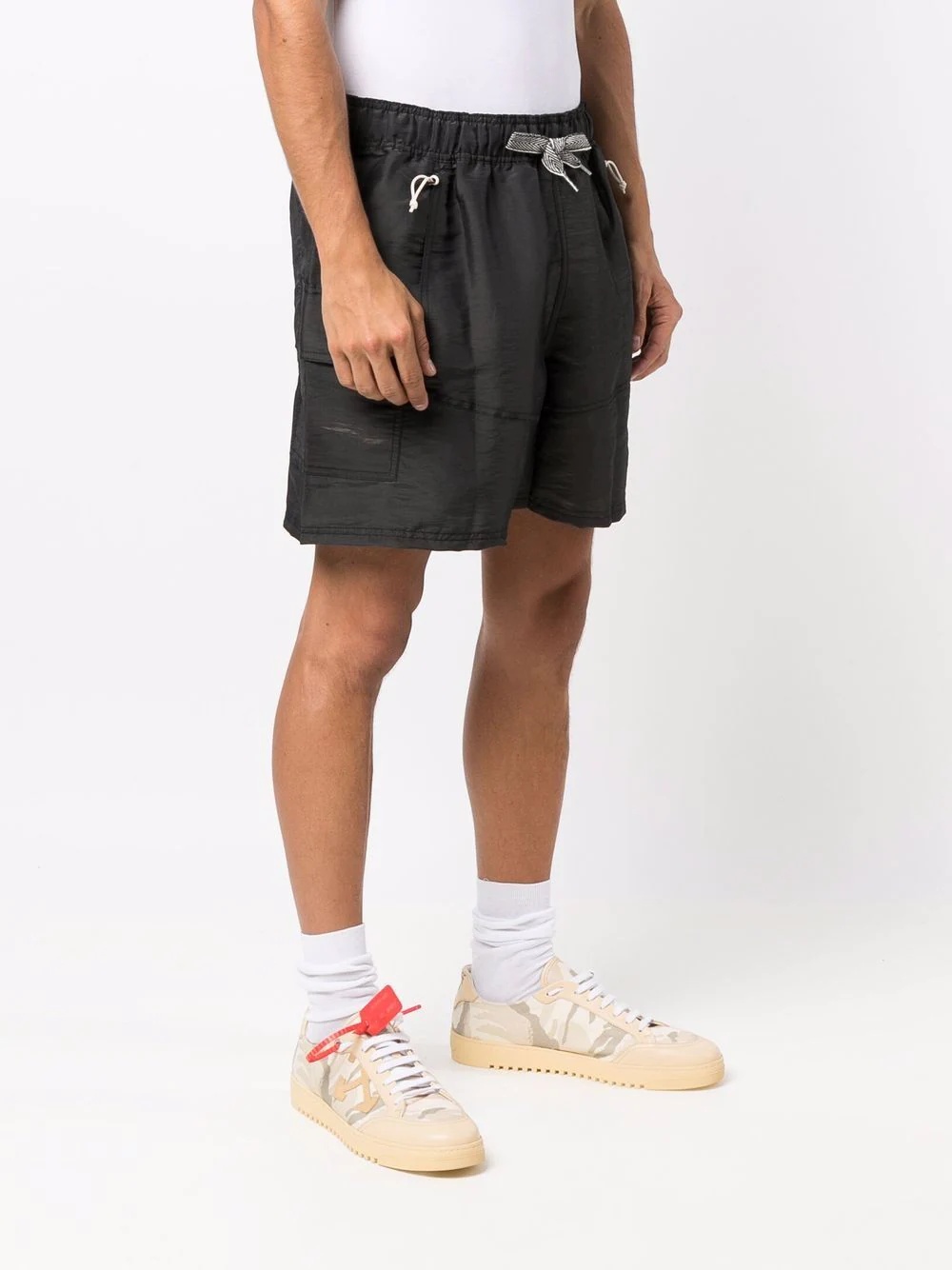 x Rhuigi two-tone drawstring track shorts - 3