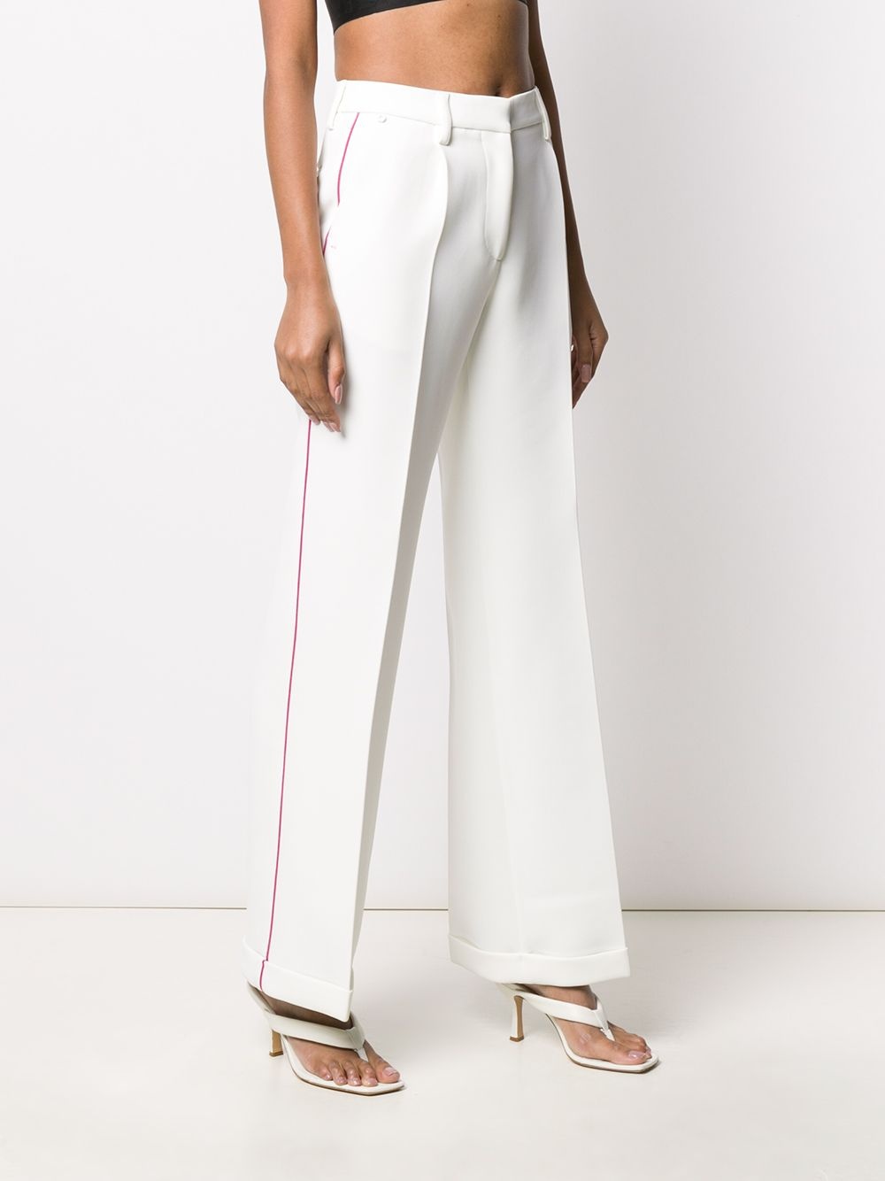 contrasting trim tailored trousers - 3