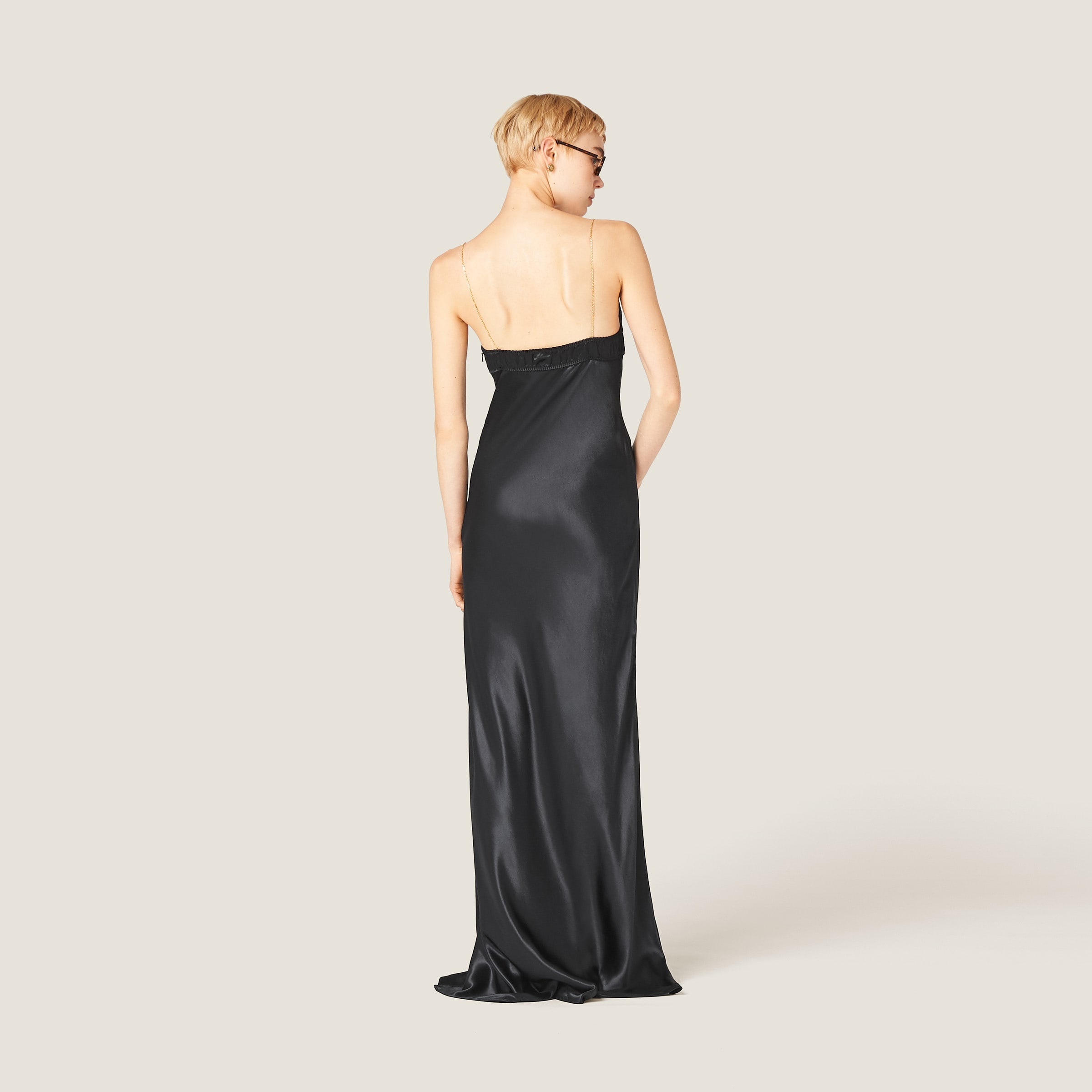 Long satin dress - 3