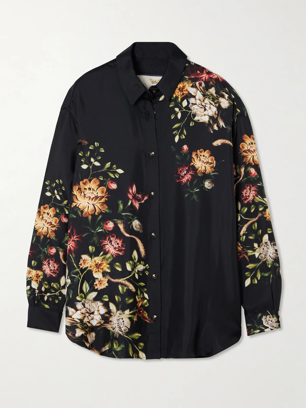 Cecilia Paramo Floral-print Silk-twill Shirt - 1
