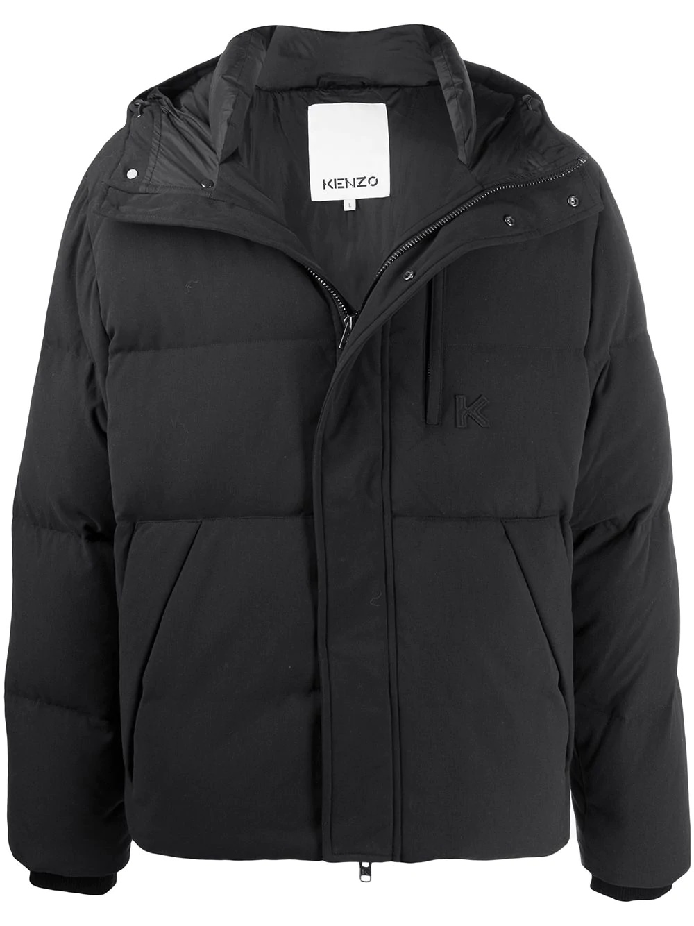 hooded puffer jacket - 1