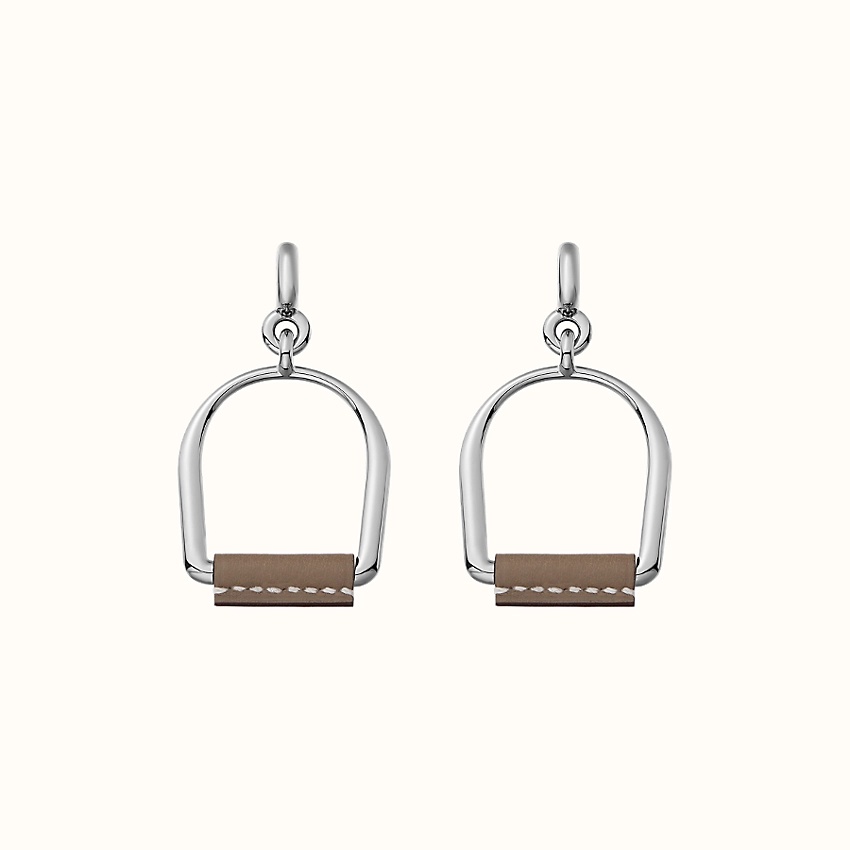 Hermès Heritage Equestre Etrier earrings , large model
