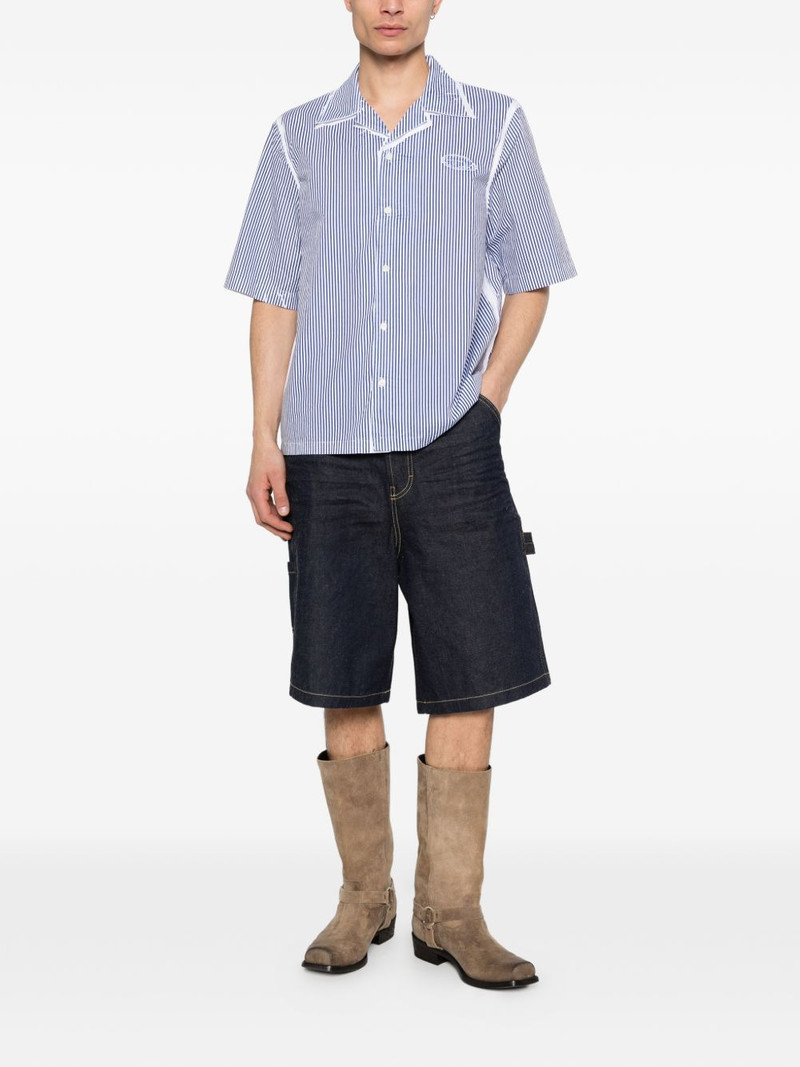 Diesel striped revere collar shirt outlook