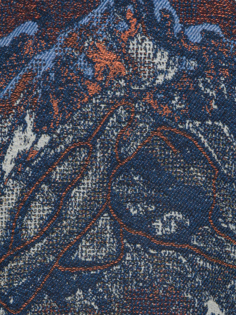 tapestry-print three-quarter sleeve top - 3