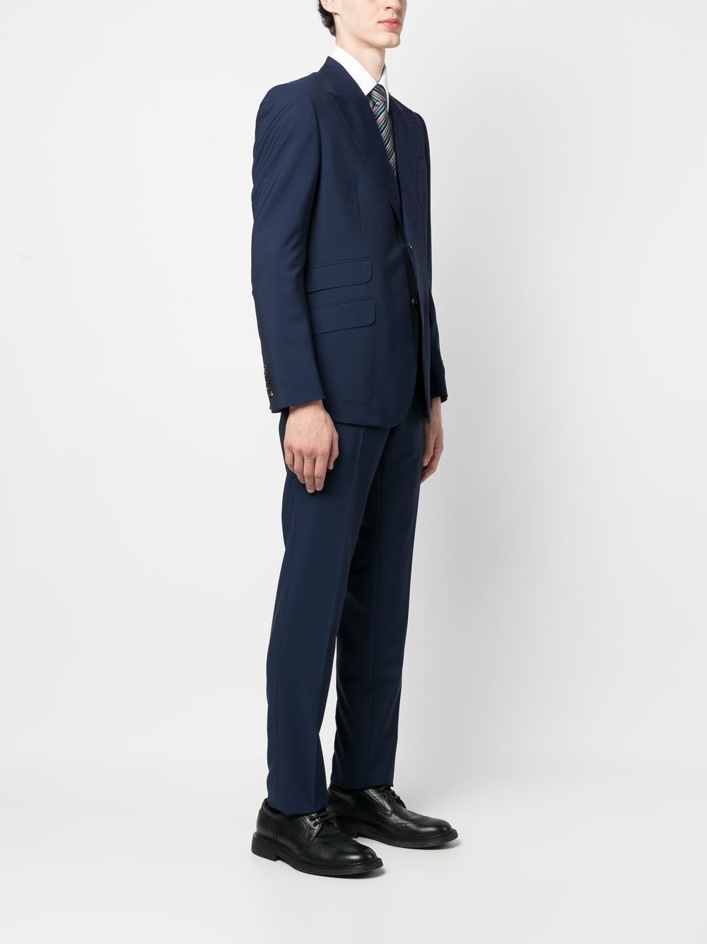 single-breasted wool-blend suit - 3