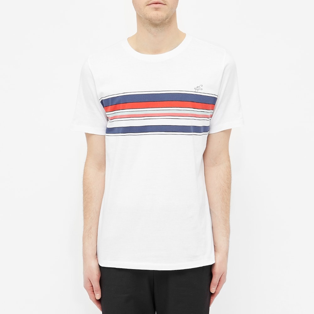 A.P.C. Gaston Stripe Logo Tee - 3