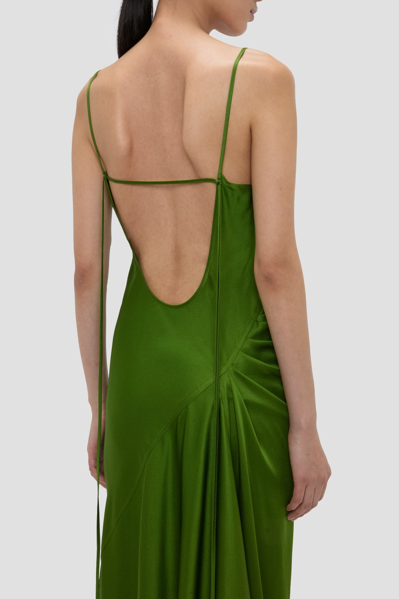 Draped Cami Floor-Length Dress In Algae 6