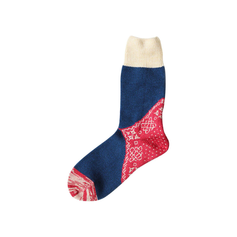 Kapital 96 Yarns Heel Bandana Socks 'Red' 1