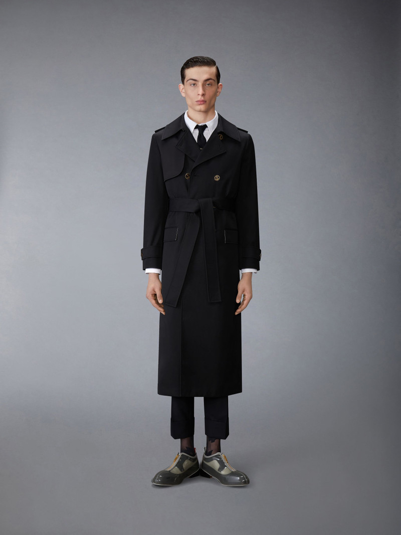 Waterproof Cotton Twill Elongated Trench Coat 1