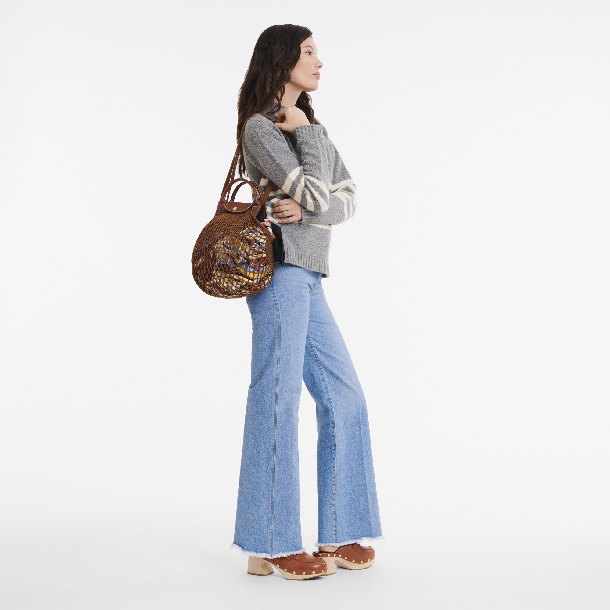 Le Pliage filet L Mesh bag Tobacco - Canvas - 2