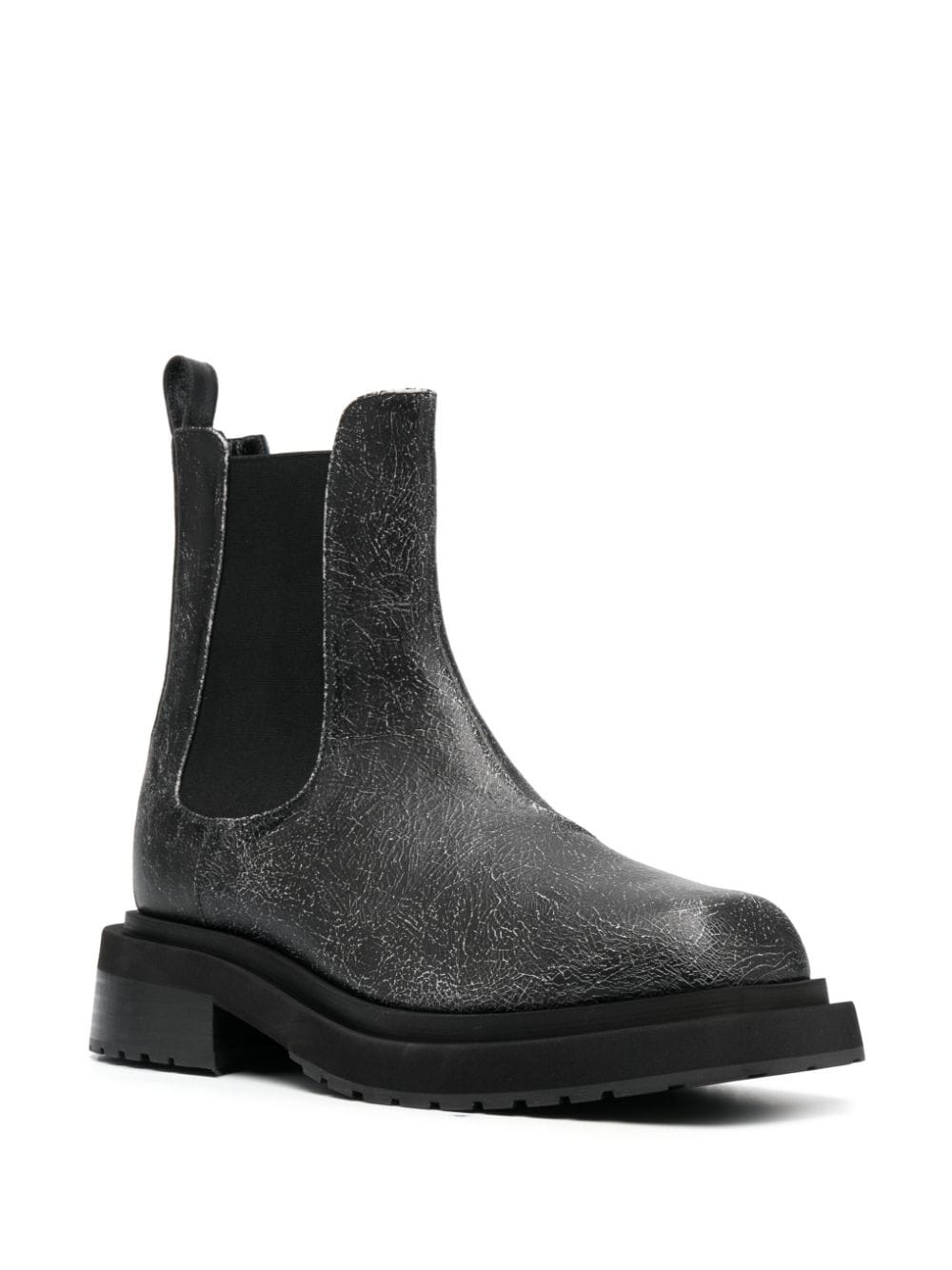 Mike cracked-effect leather boots - 2