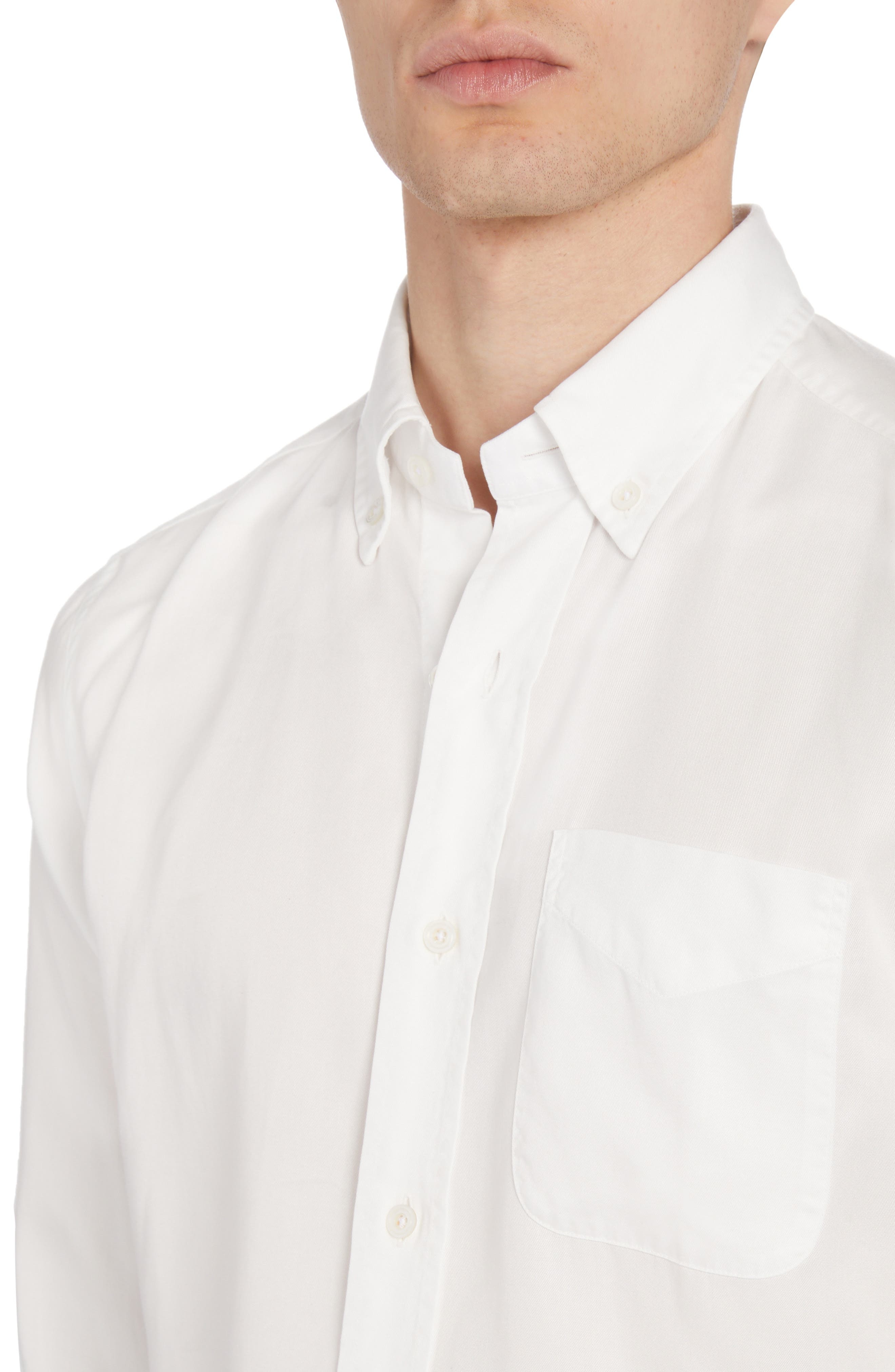 Slim Fit Lyocell Button-Down Shirt - 4