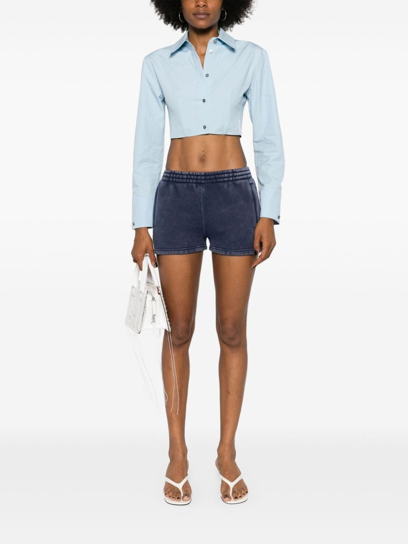 Alexander Wang embossed-logo track shorts outlook