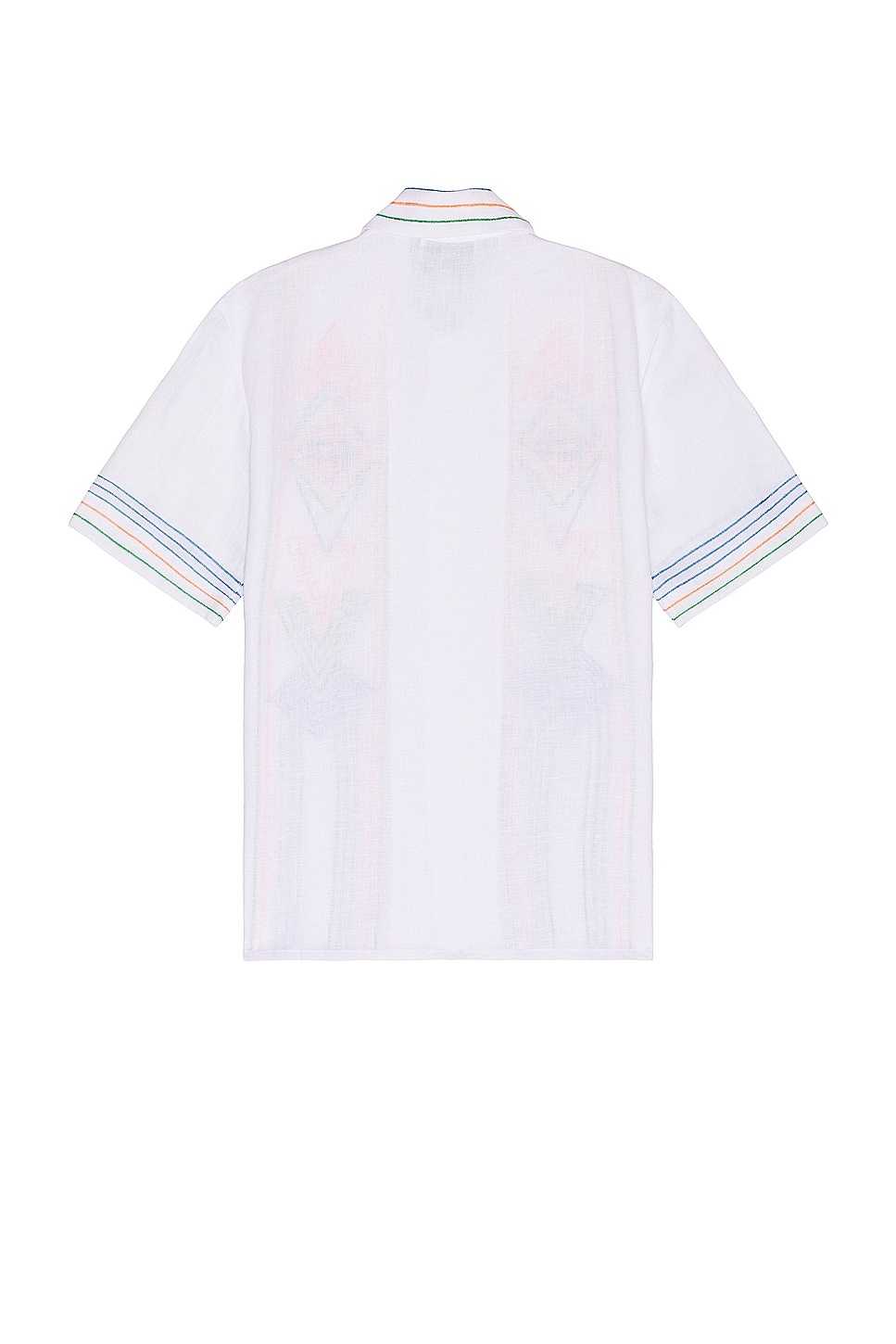 Chainstitc Embroidered Graphic Linen Shirt - 2