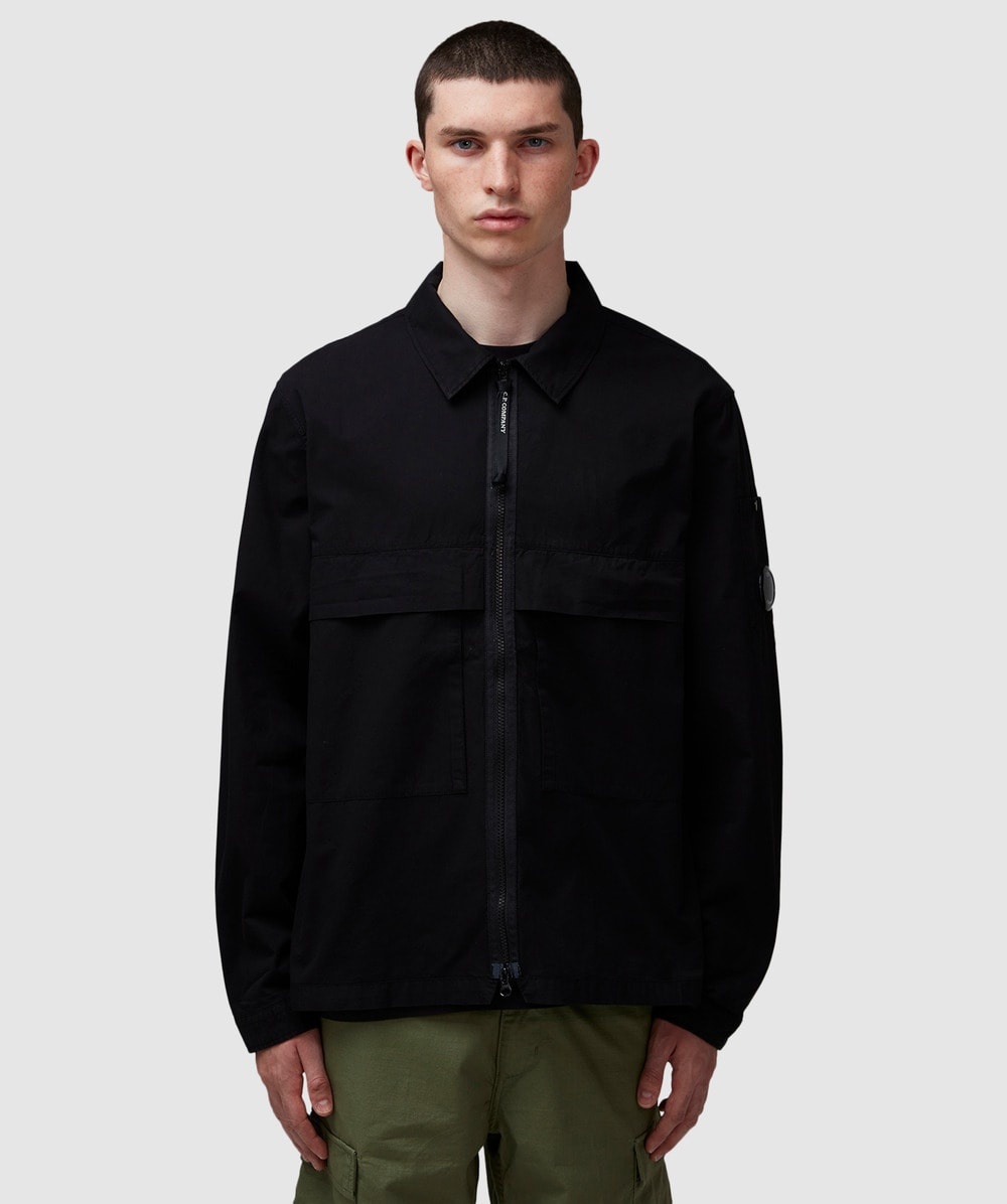 Gabardine utility overshirt - 1