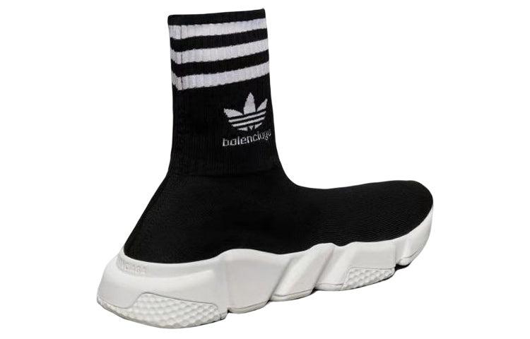 (WMNS) Balenciaga x adidas Originals Speed Sneakers 'Black White' 711198WBDV11090 - 4