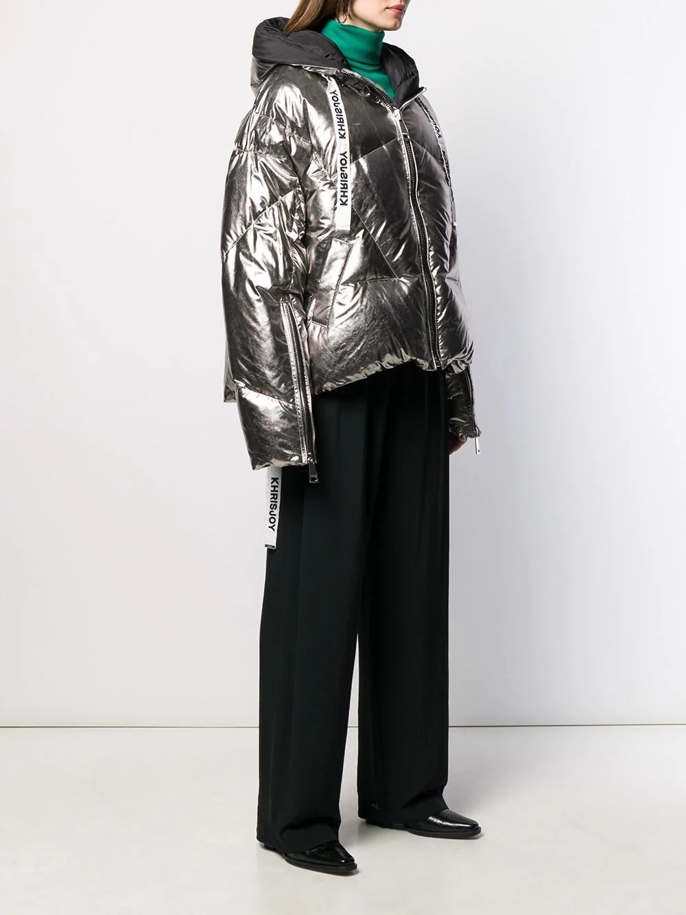 Khris metallic-effect puffer jacket - 3