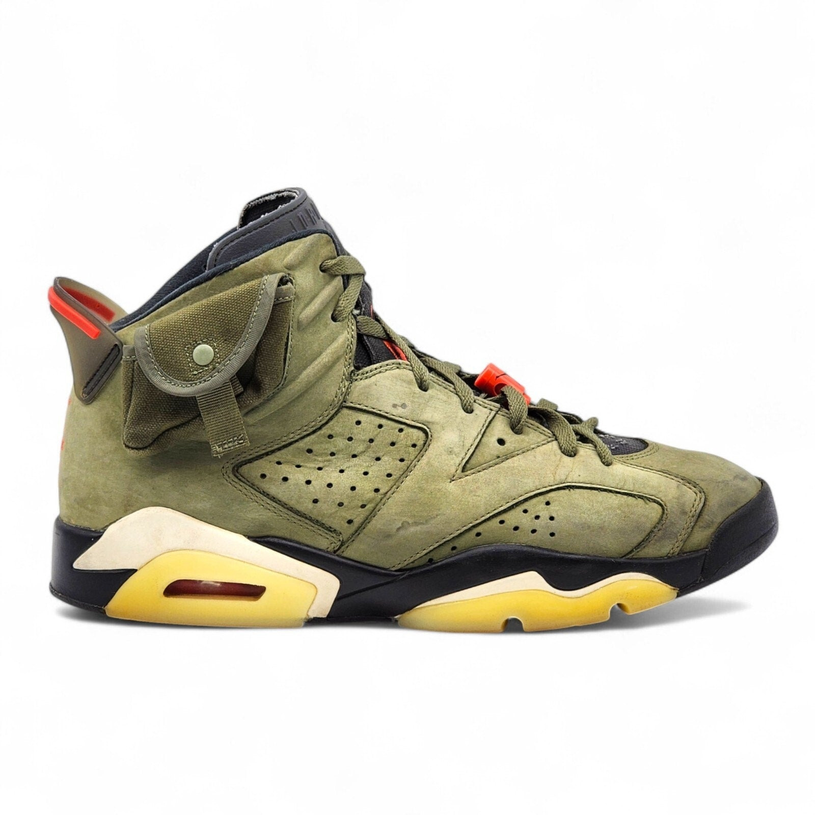 Jordan 6 Retro x Travis Scott Cactus Jack Olive CN1084-200 US 12 EU 46 preowned - 2