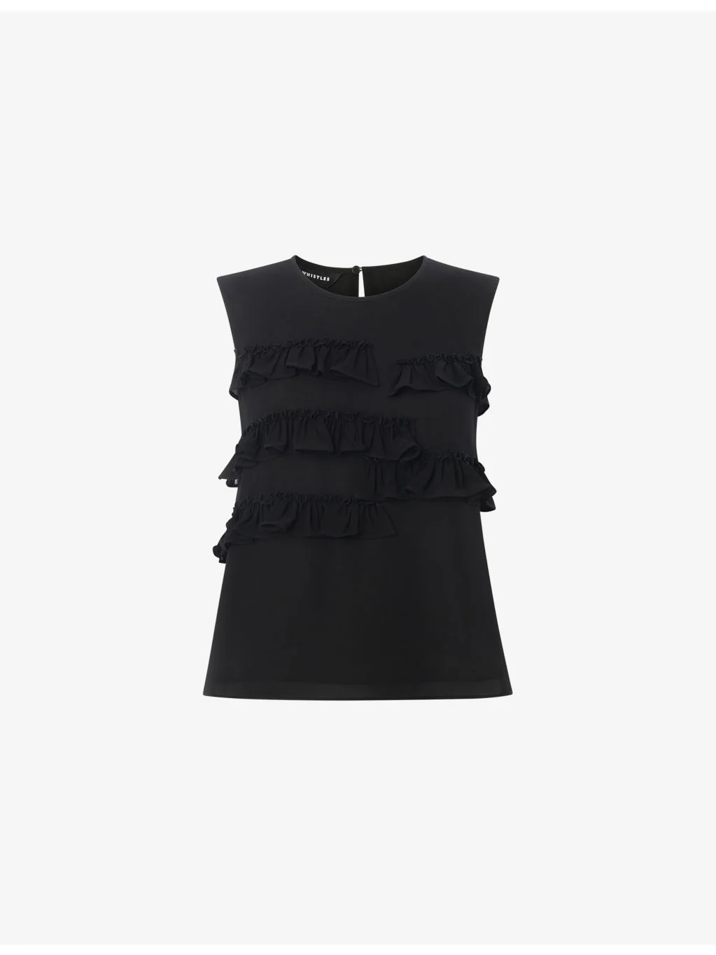Frilled Sleeveless Woven Top - 1