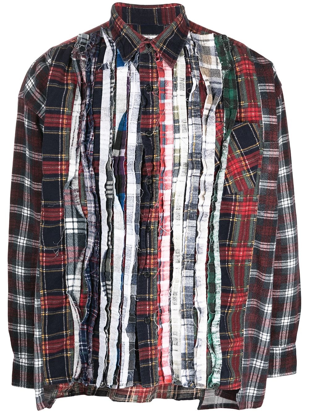 mixed-plaid shirt - 1