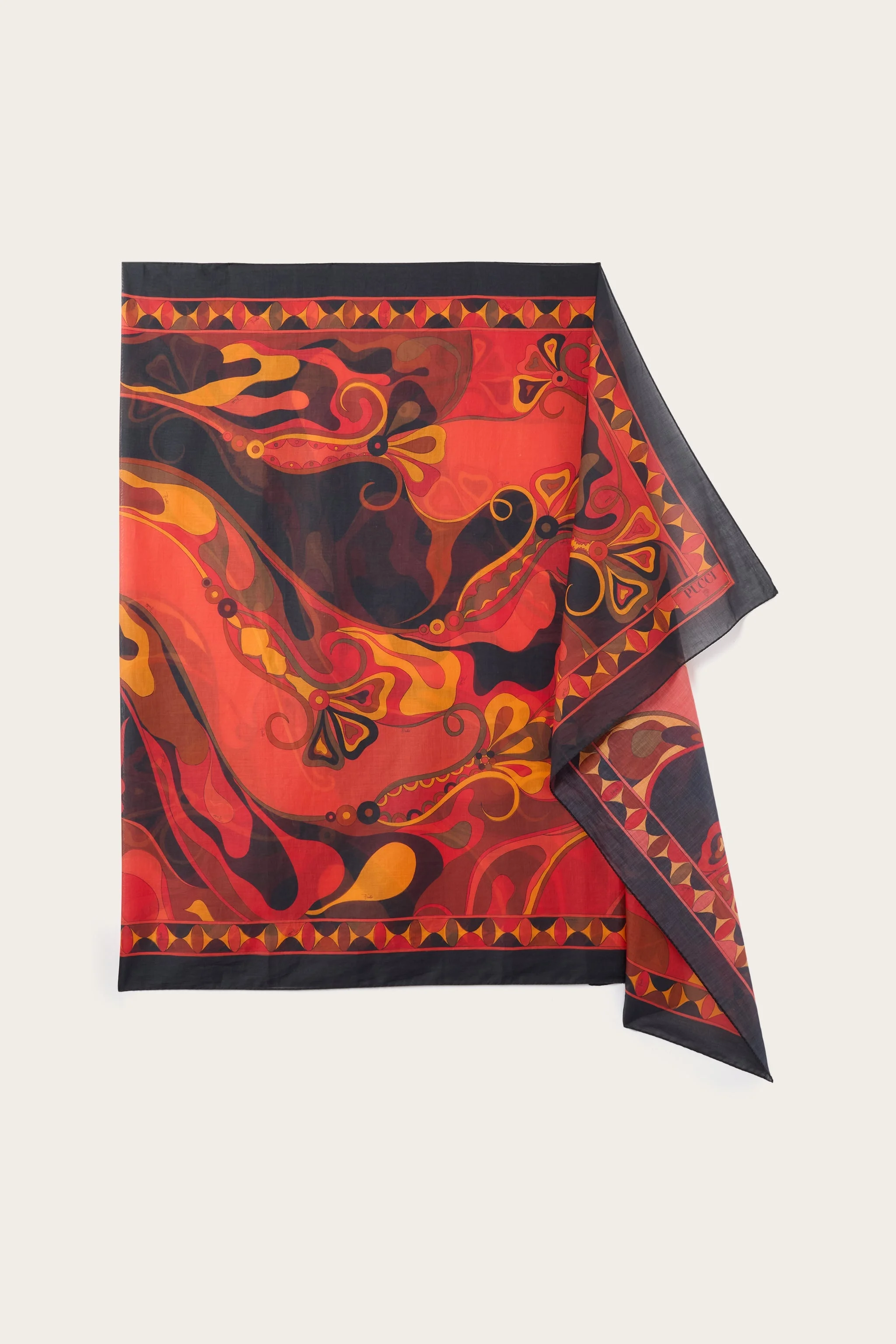 ORCHIDEE PRINT COTTON SARONG - 1