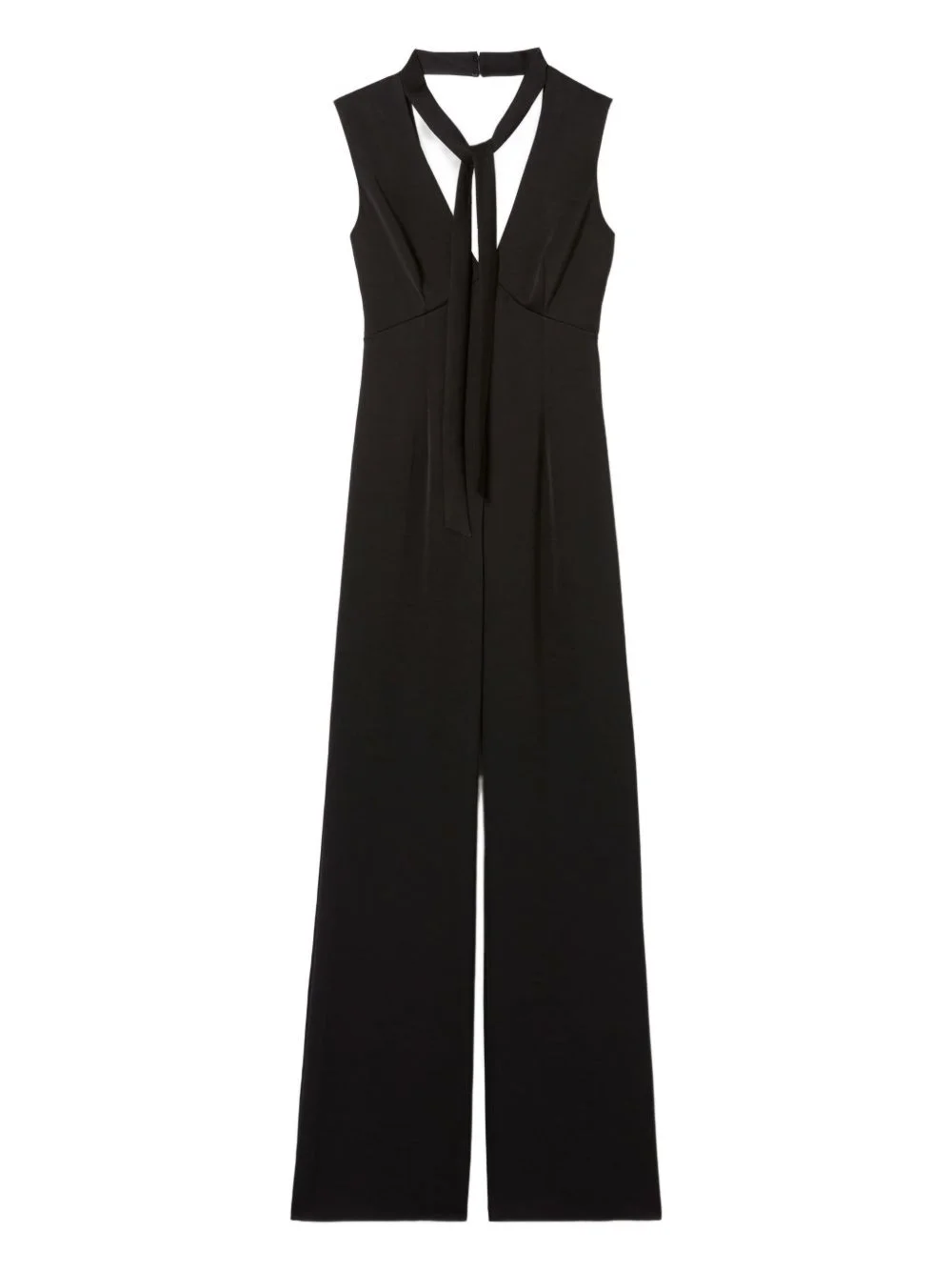 tie-neck sleeveless jumpsuit - 1