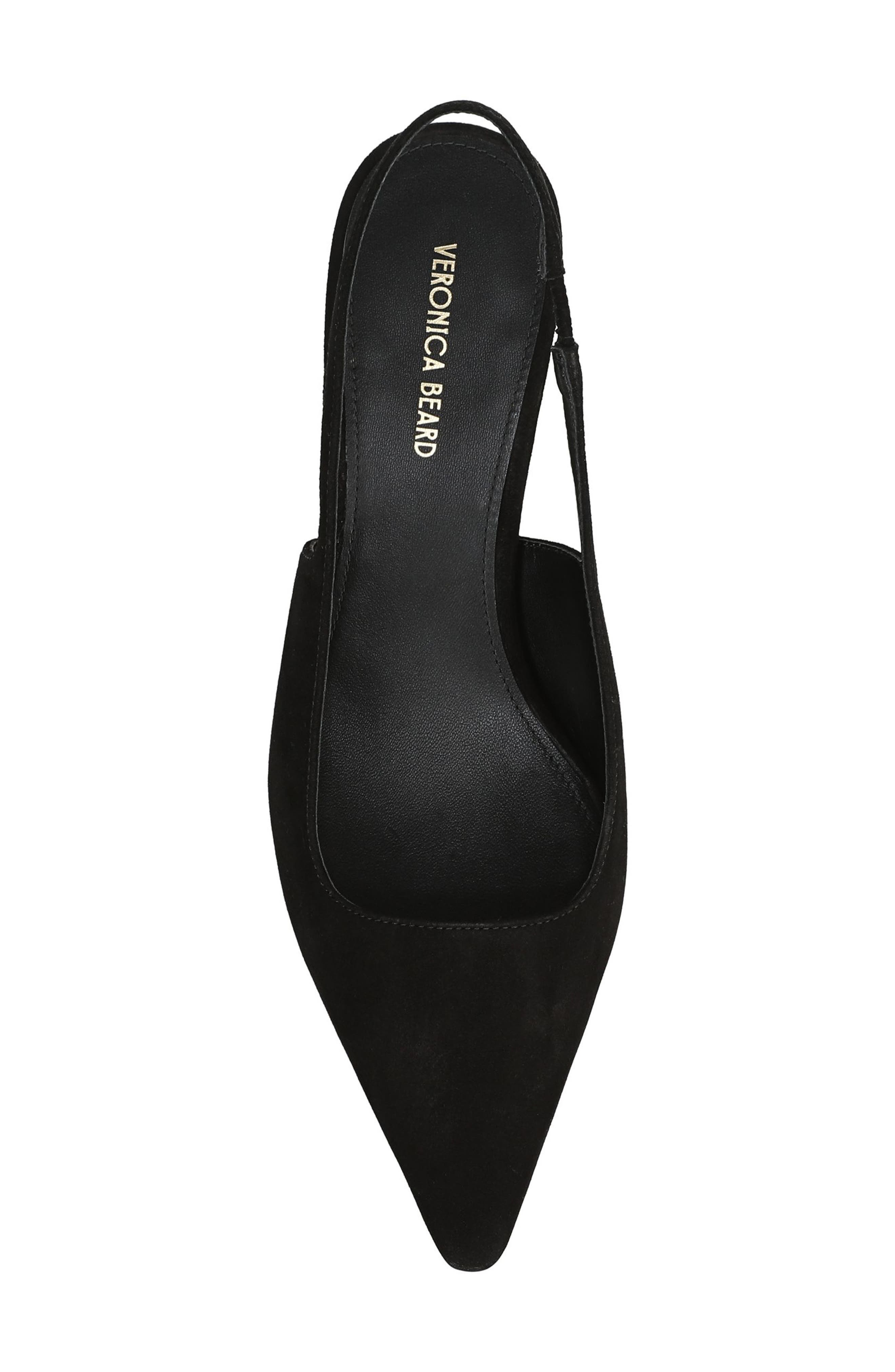 Veronica Beard Cashel Slingback Pointed Toe Pump in Black Suede at Nordstrom - 5