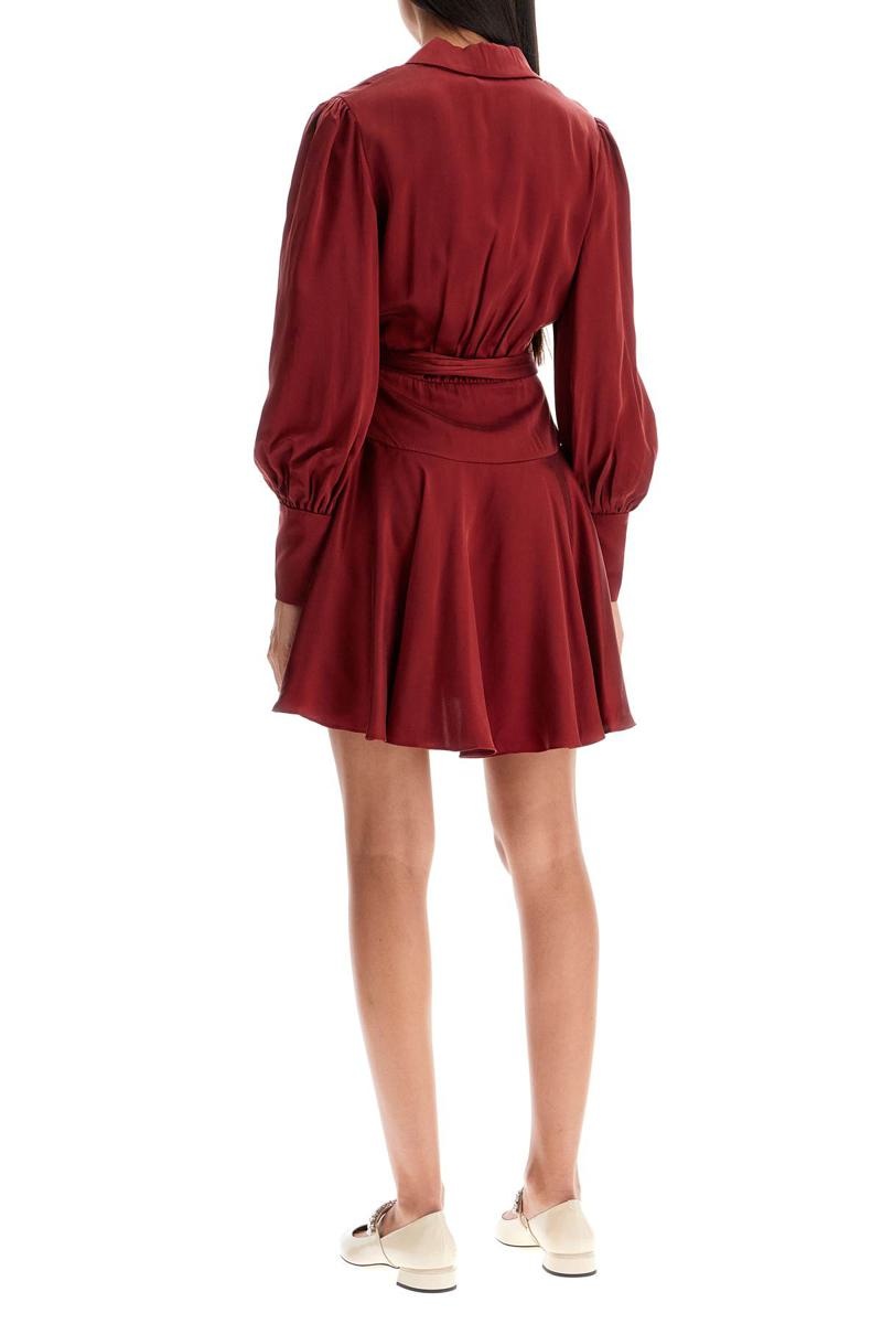 Zimmermann Silk Wrap Mini Dress With Nine Words - 3