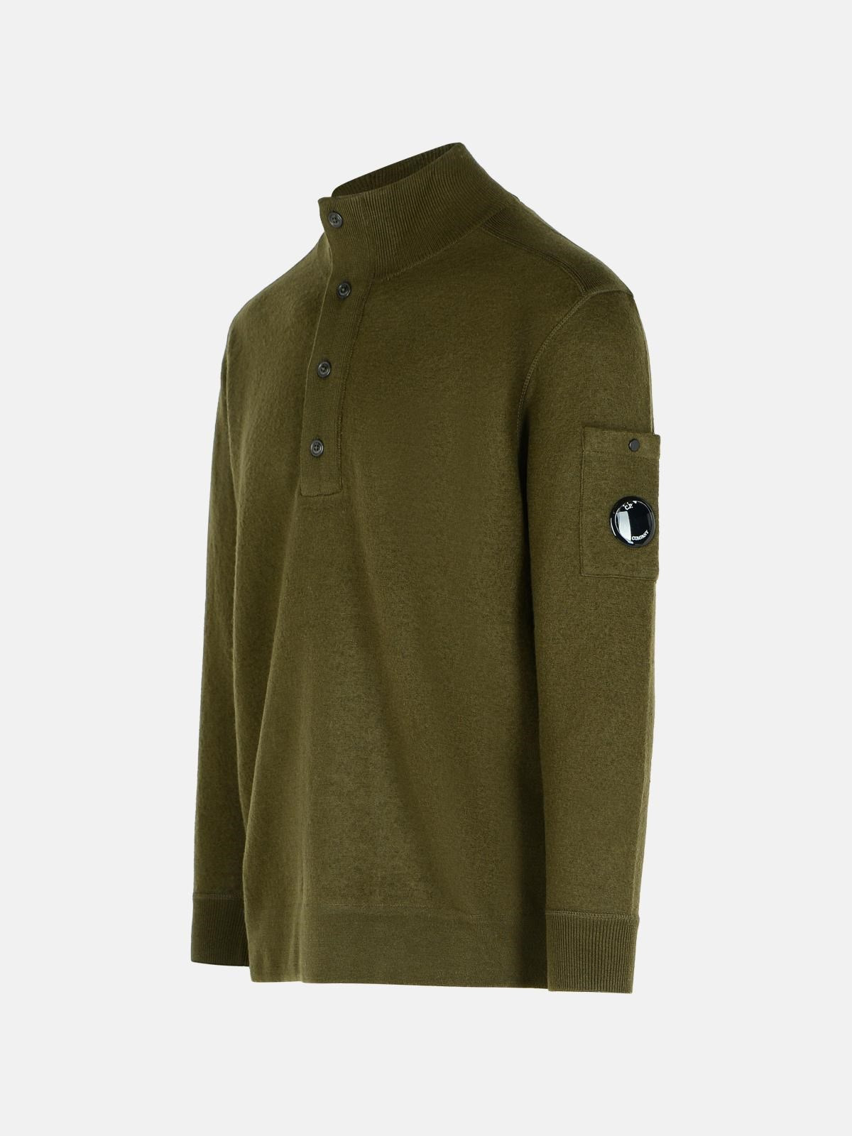 'GRS' GREEN WOOL BLEND SWEATER - 2