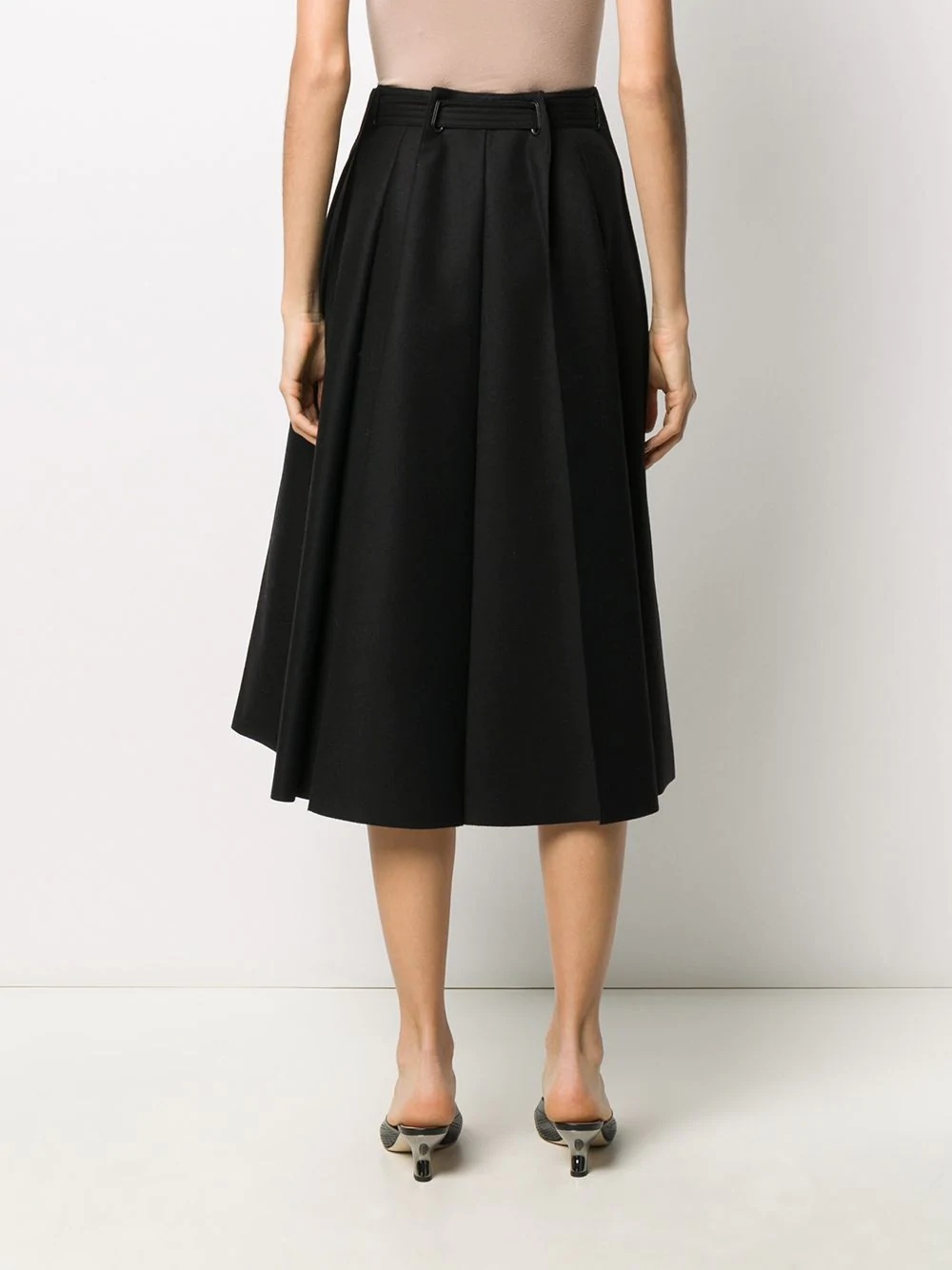 pleated A-line skirt - 4