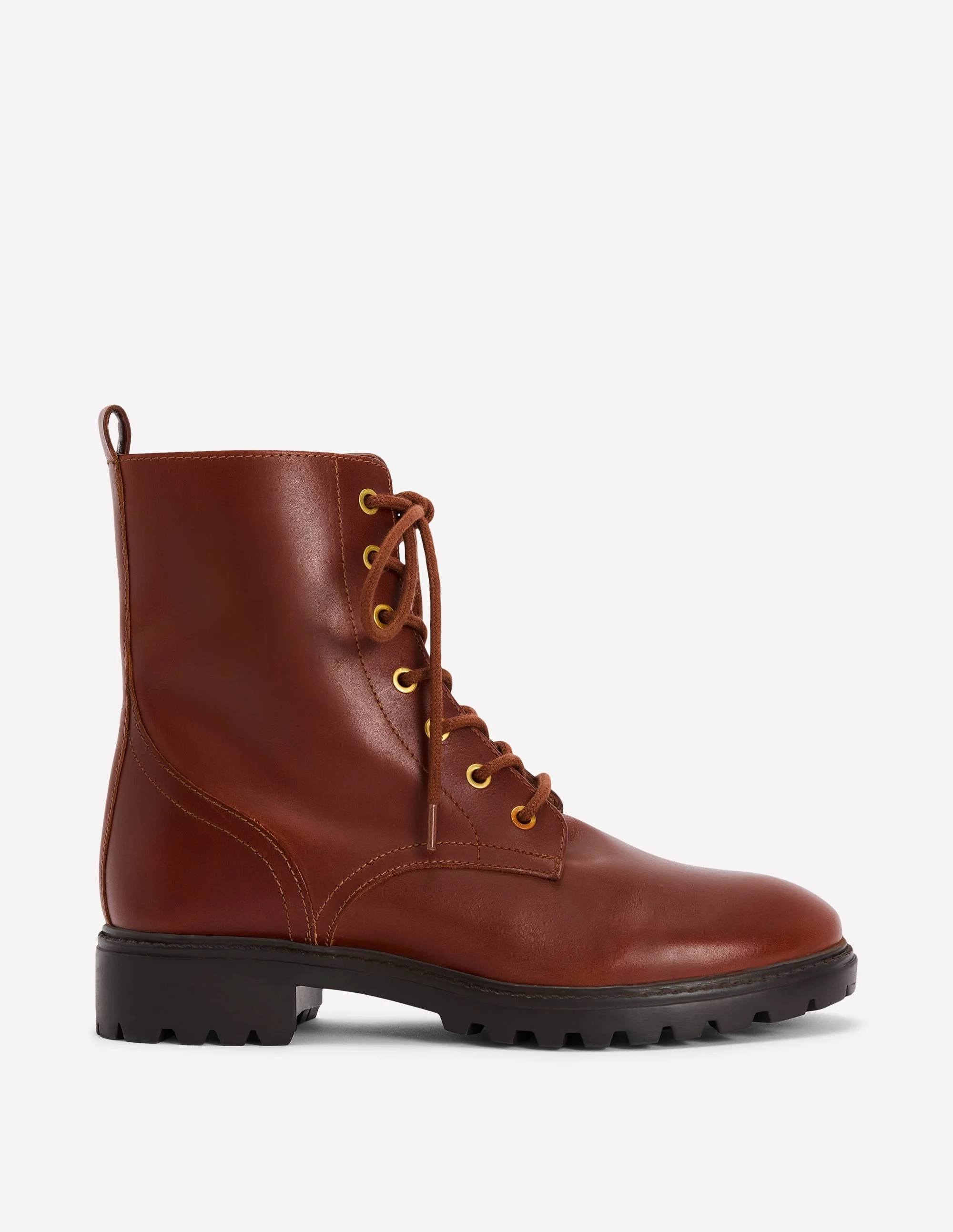 Alex Lace Up Ankle Boots-Tan - 1