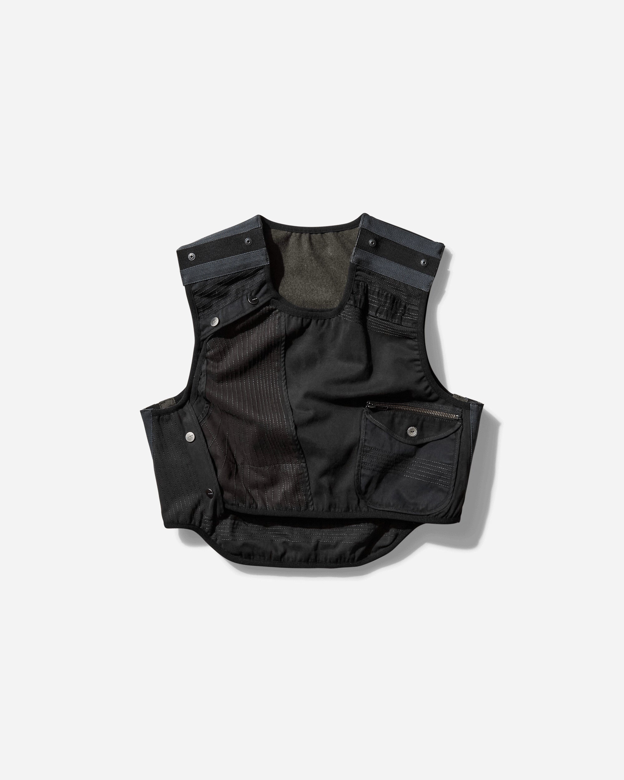 Men's Patchwork Vest Stone - 1