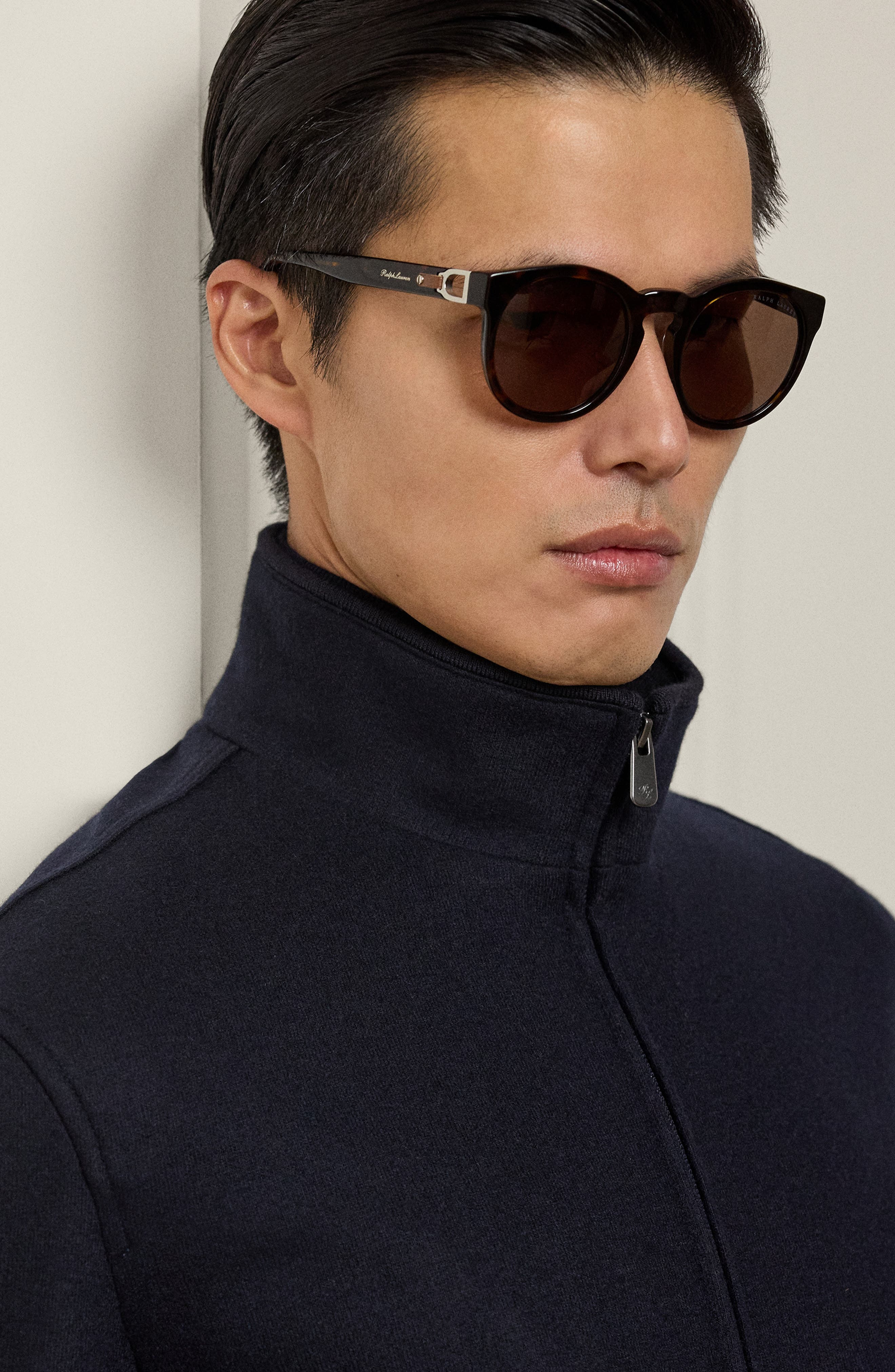 Ralph Lauren Purple Label Cashmere Blend Felt Bomber Jacket in Classic Chairman Navy at Nordstrom - 4