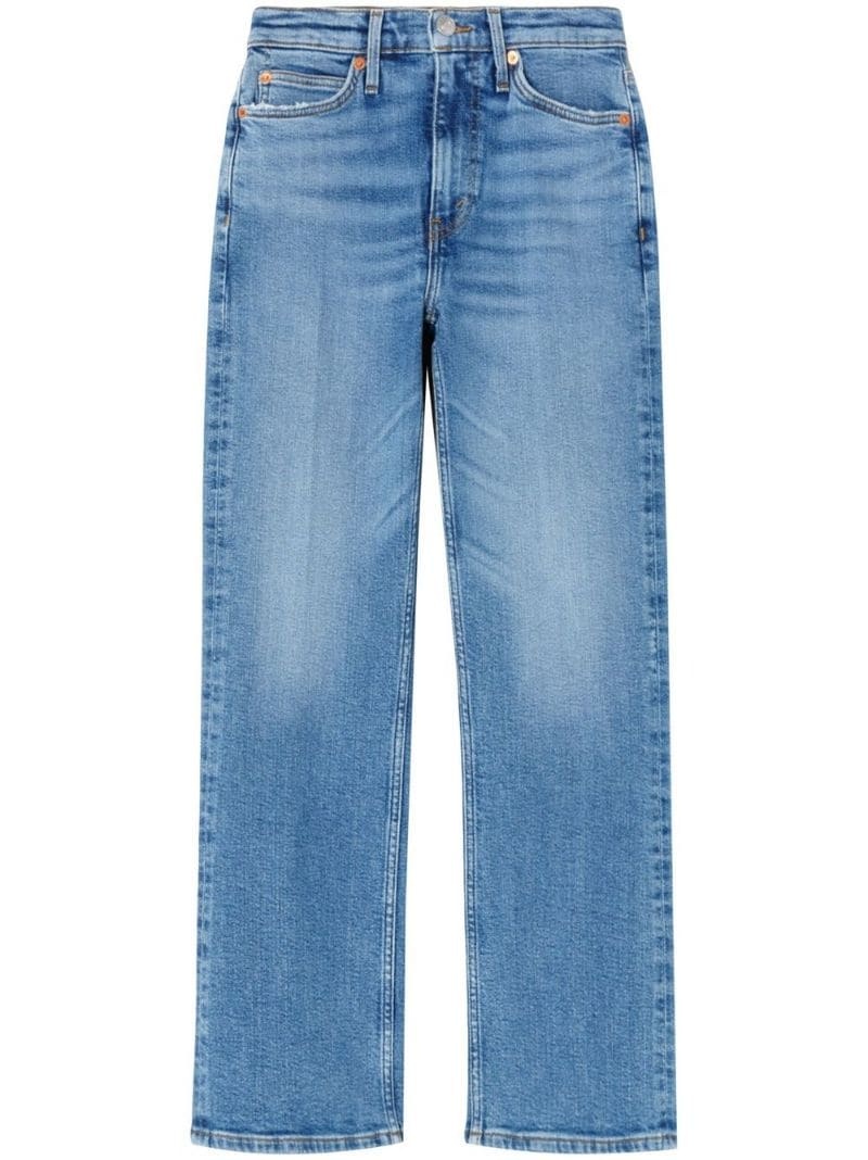 high-rise cropped bootcut jeans - 1