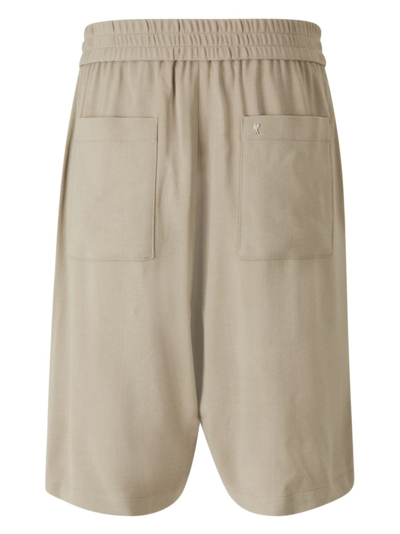 AMI Paris Ami de Coeur pleated shorts outlook