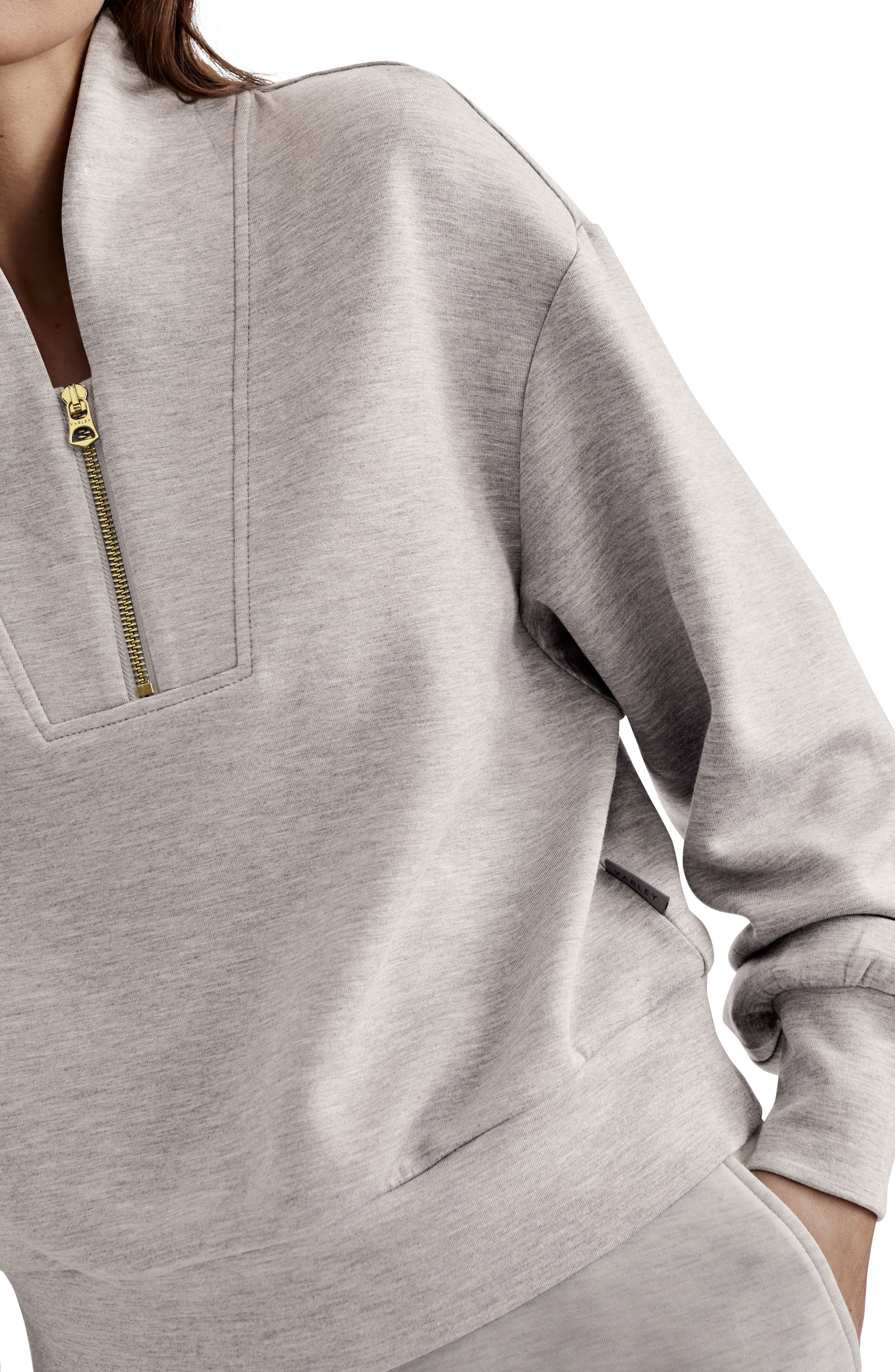 Varley Davidson Woven Sweatshirt in Ivory Marl at Nordstrom - 4