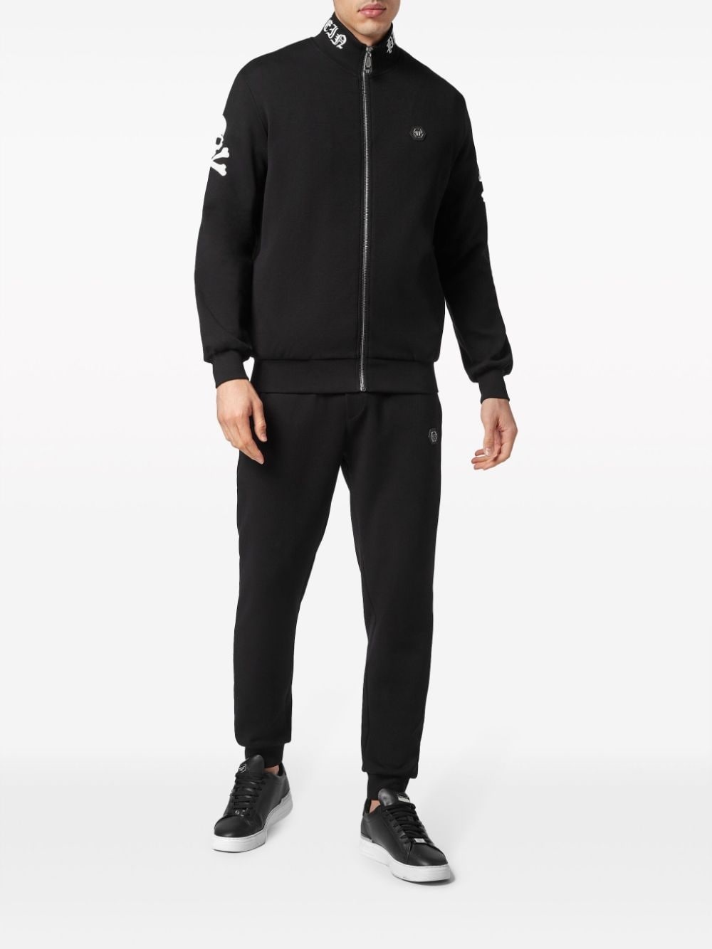 embroidered zip-up hoodie - 2