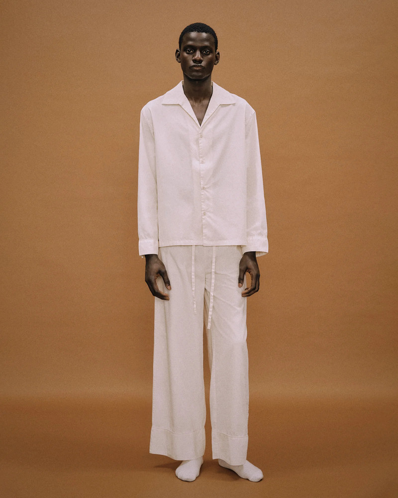 entire studios LS PAJAMA SHIRT OFF WHITE outlook