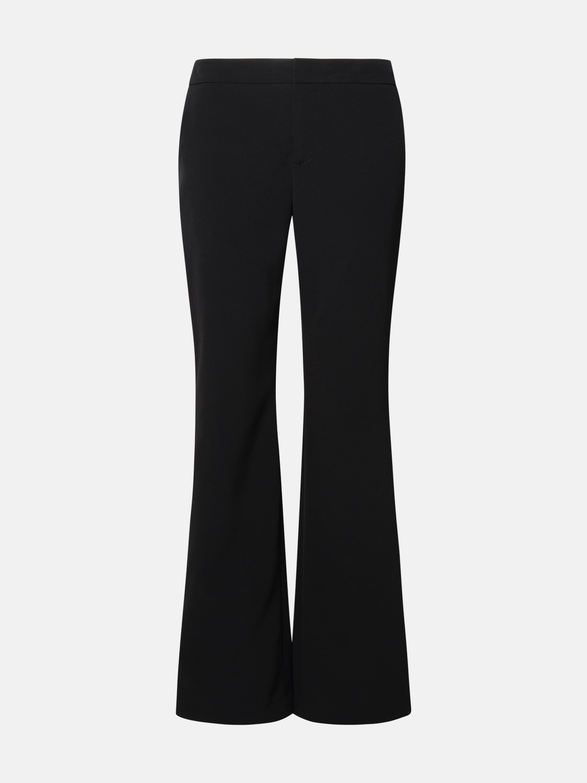 BLACK VISCOSE TROUSERS - 1