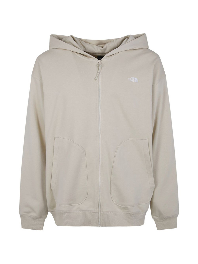 Essential logo-embroidered zip-up hoodie 1