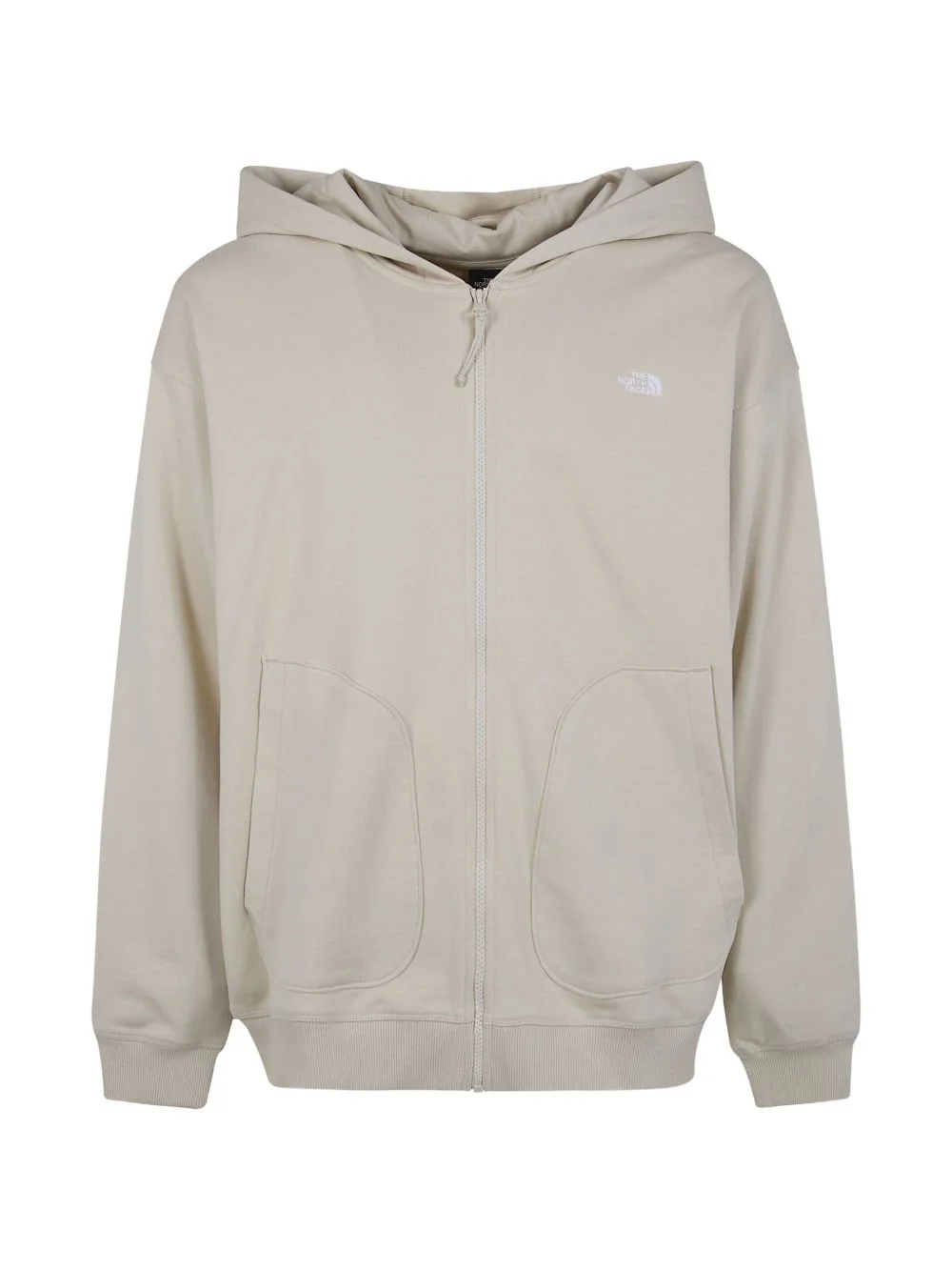 Essential logo-embroidered zip-up hoodie - 1