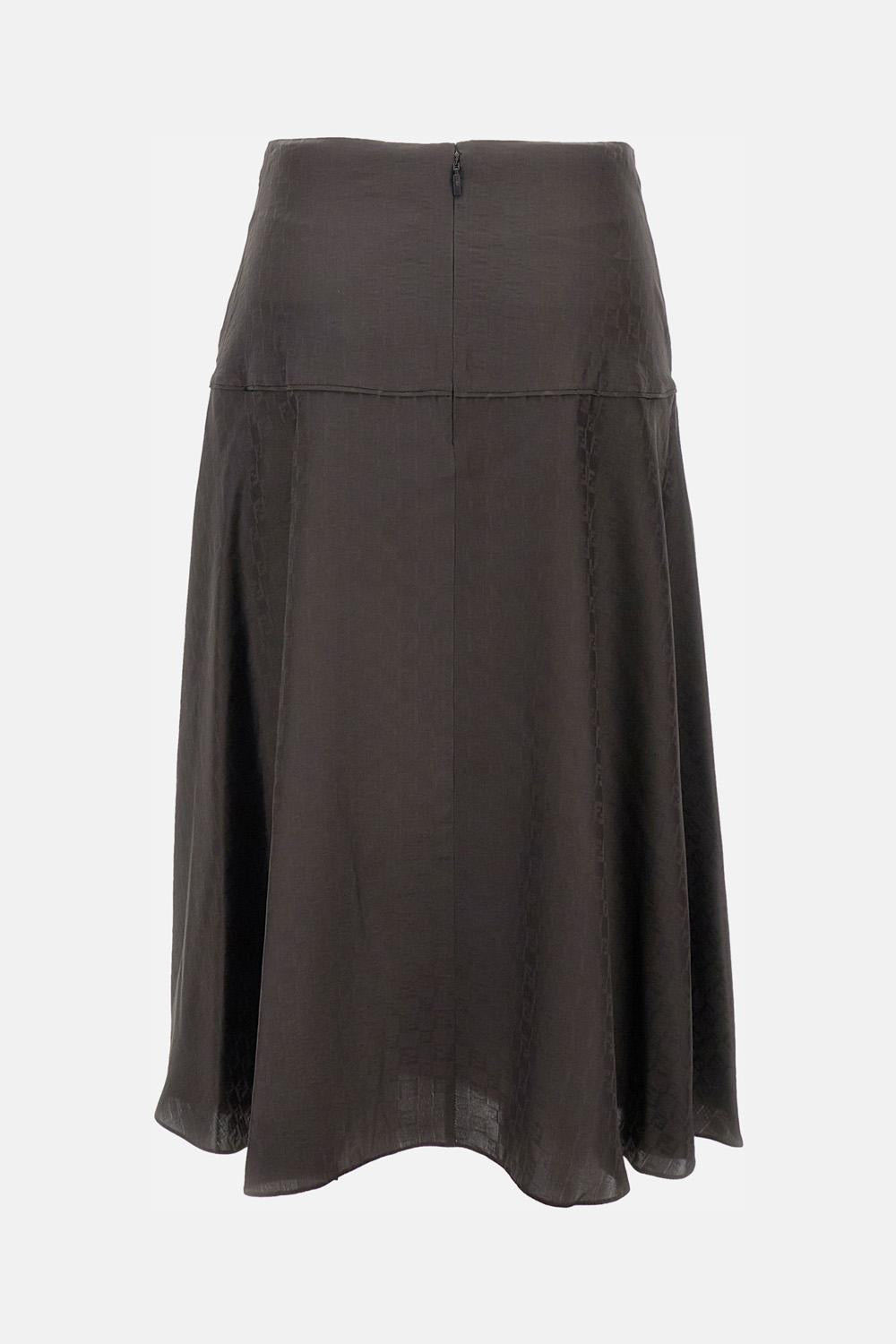 Jacquard FF silk skirt - 2