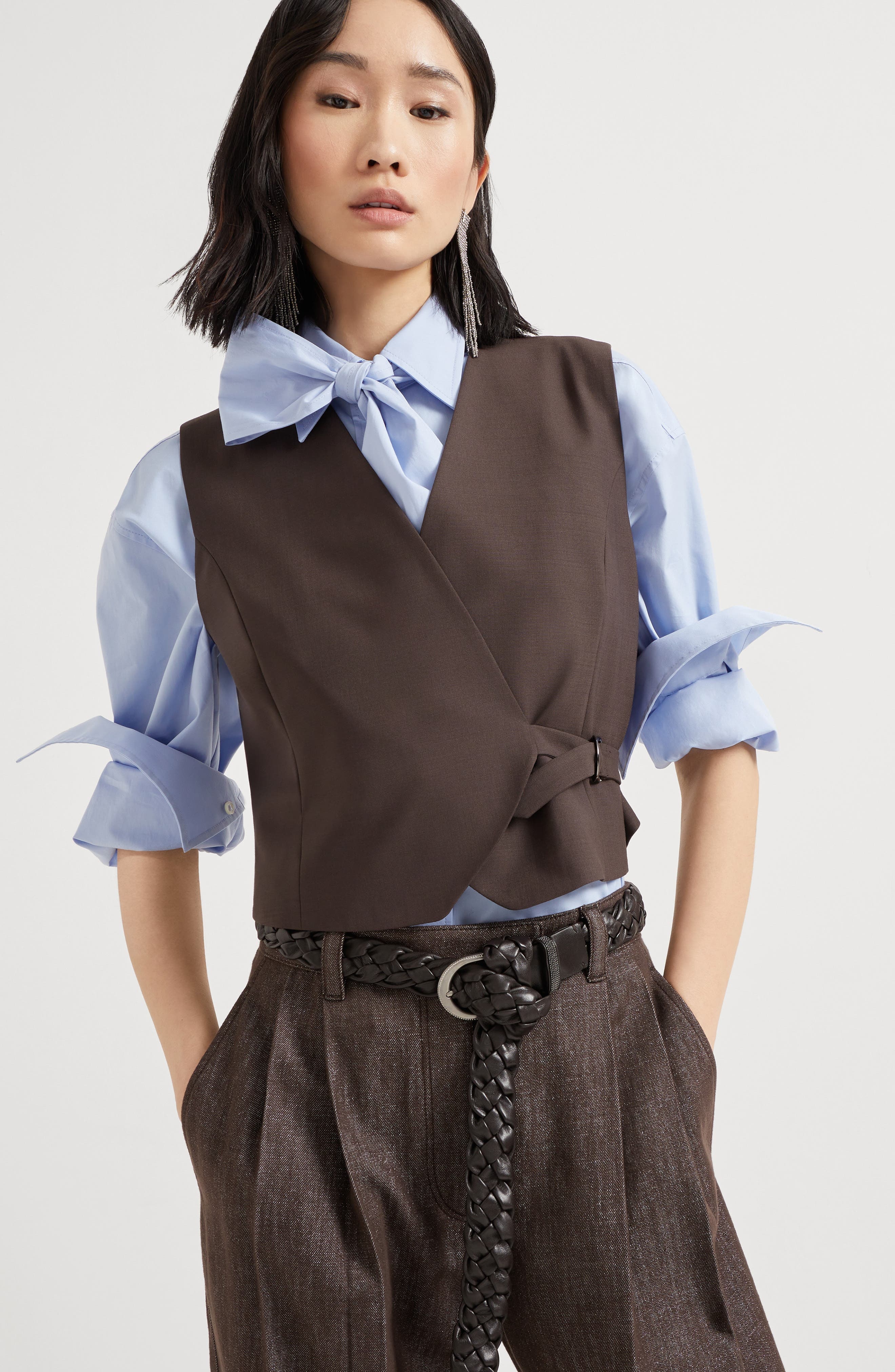 Brunello Cucinelli Nappa leather belt in Rust Brown at Nordstrom - 4