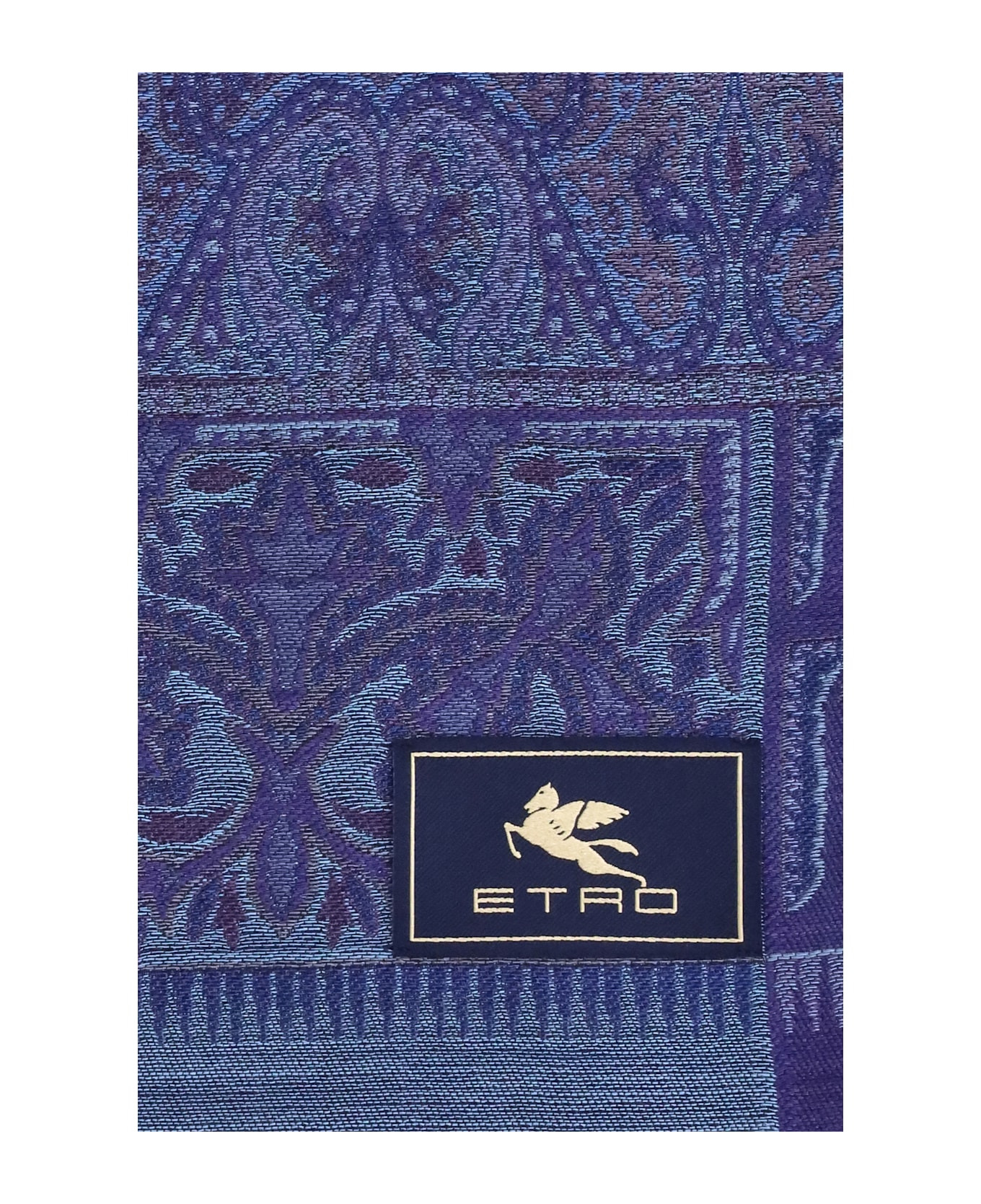 Jacquard Wool And Silk Scarf - 3