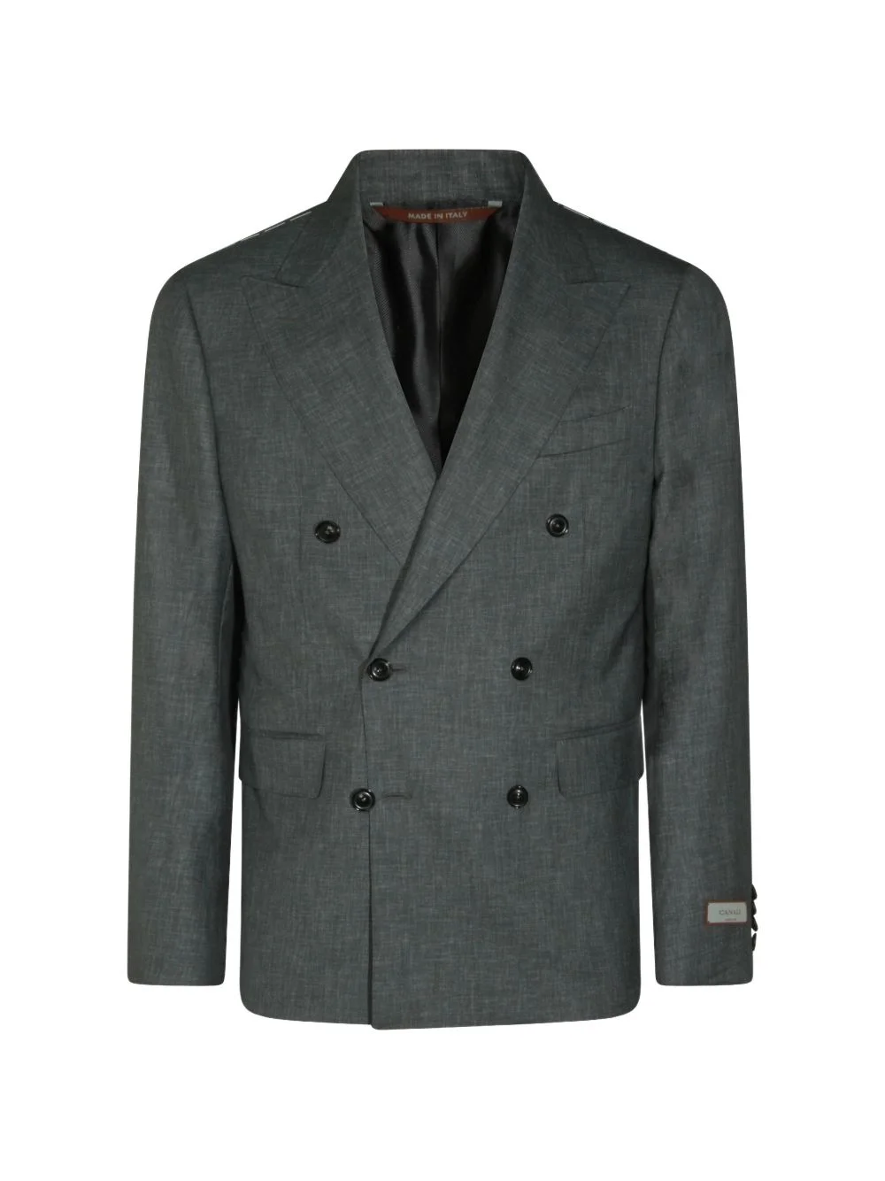 double-breasted wool suit - 1