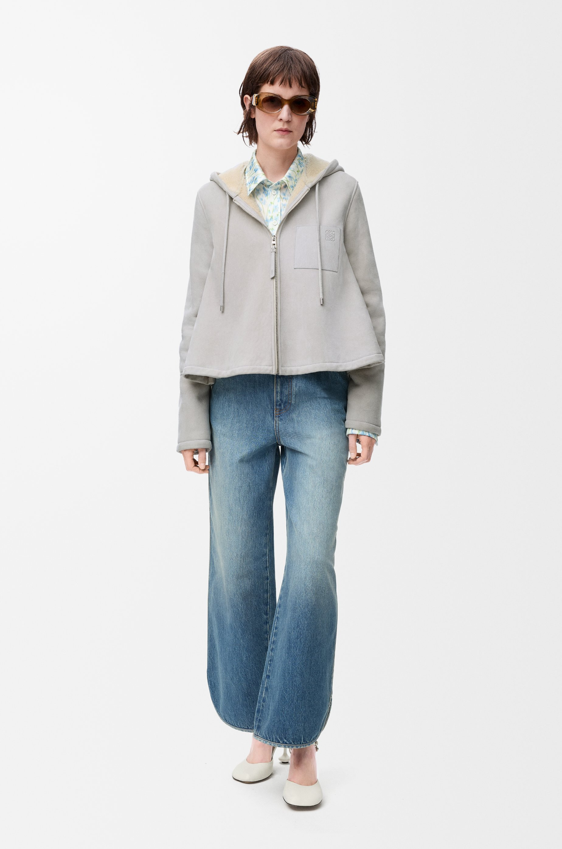 Hooded jacket in shearling - 2
