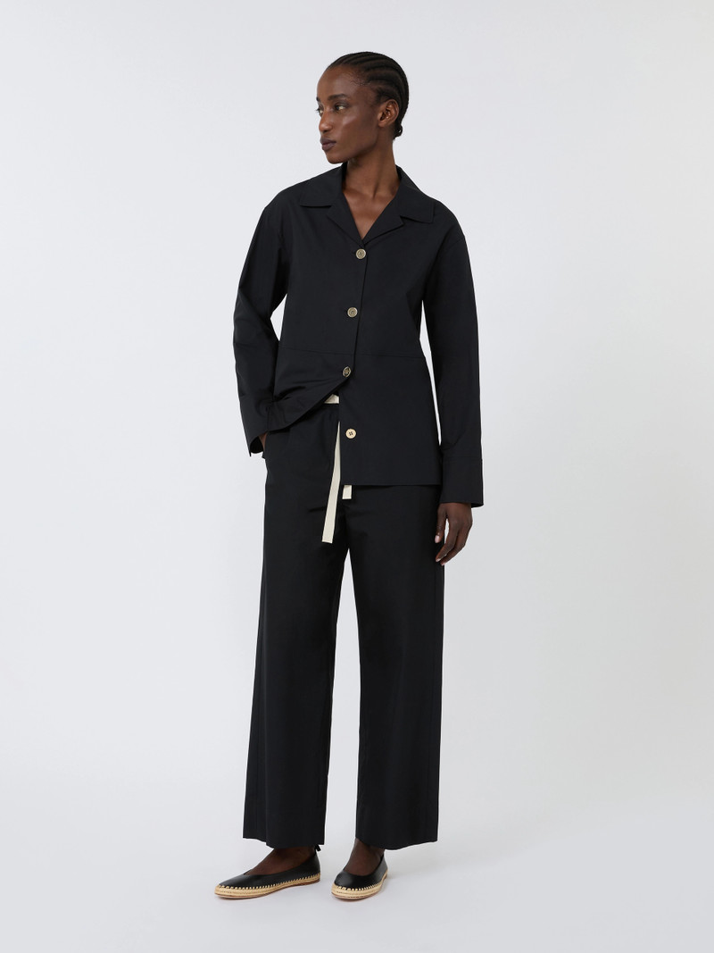 'S Max Mara Cotton drawstring trousers - BLACK outlook