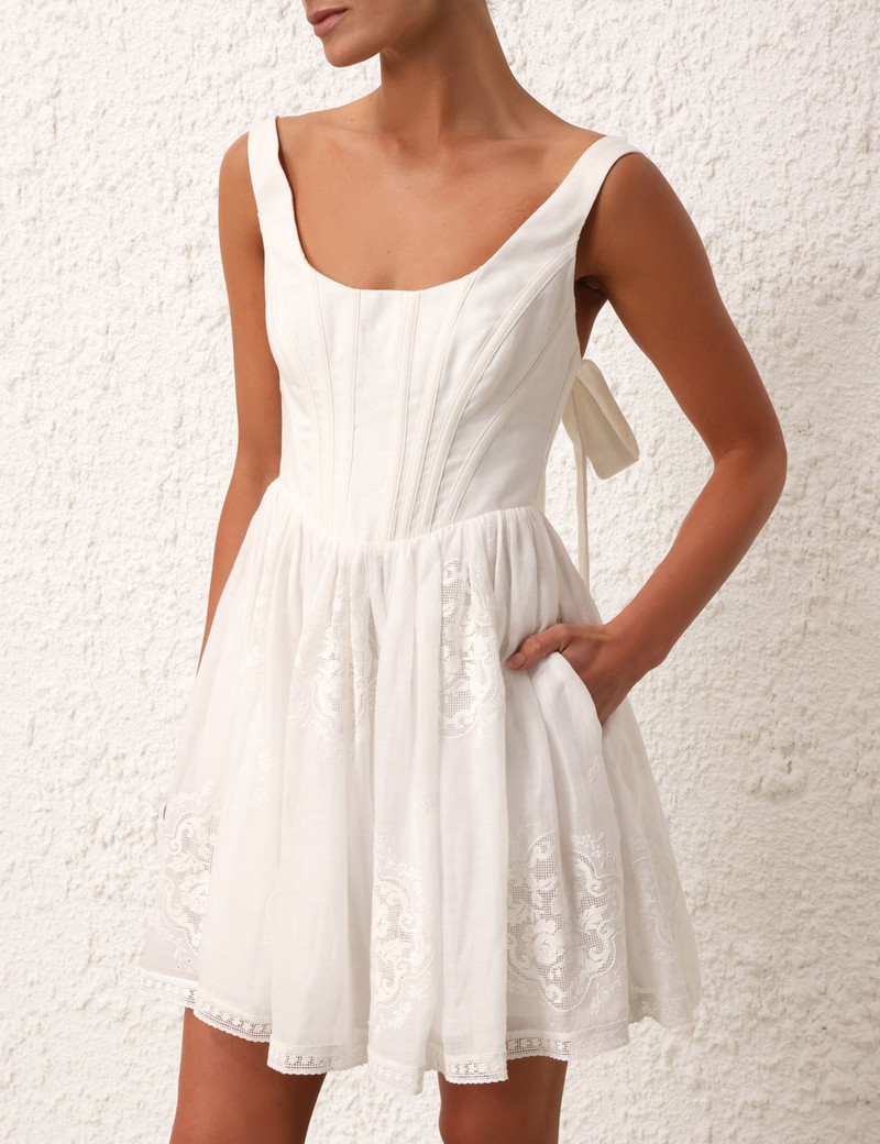 Zimmermann ALIGHT CORSET MINI DRESS outlook