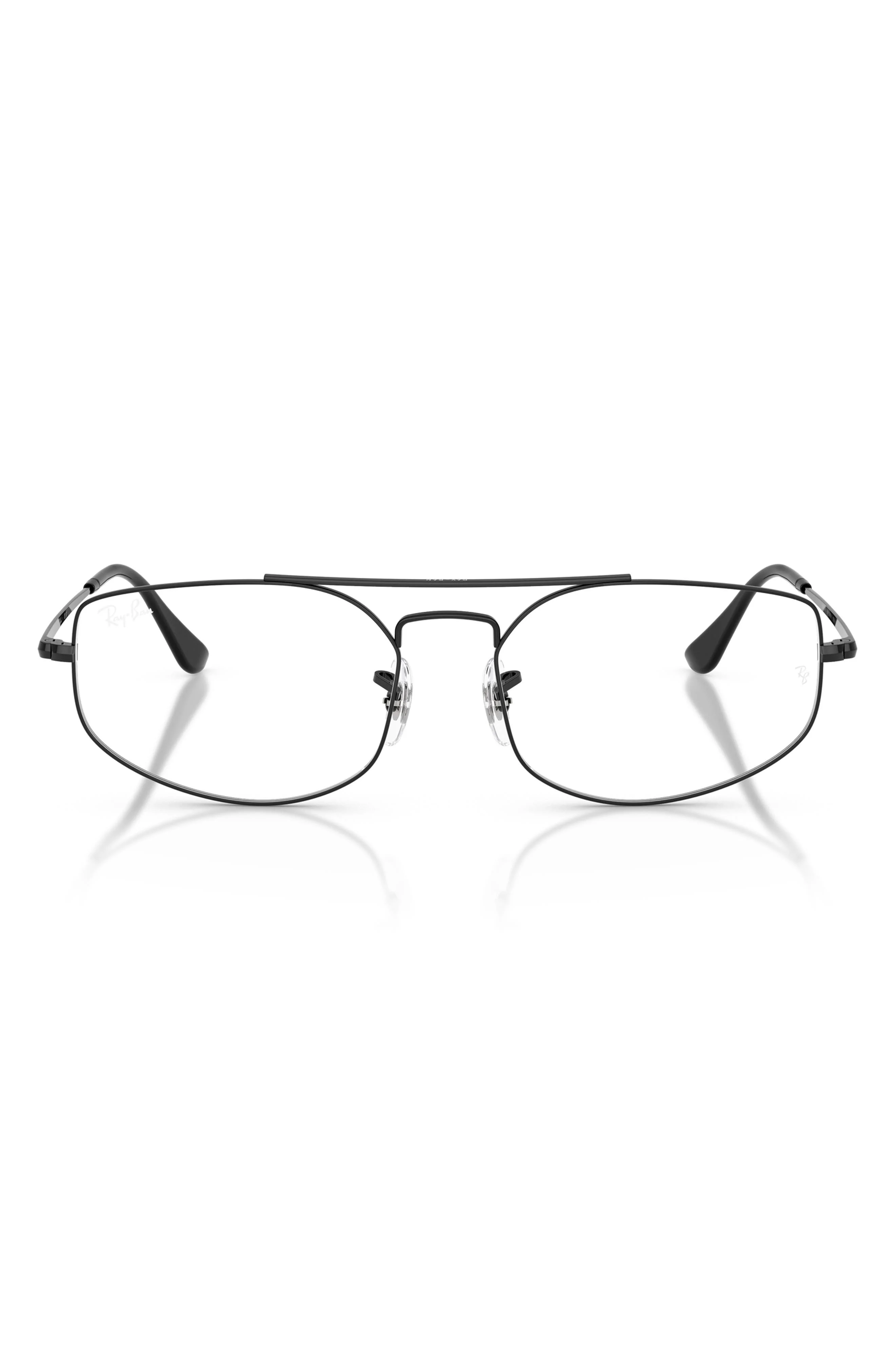 Ray-Ban 56mm Irregular Optical Glasses in Black at Nordstrom - 1