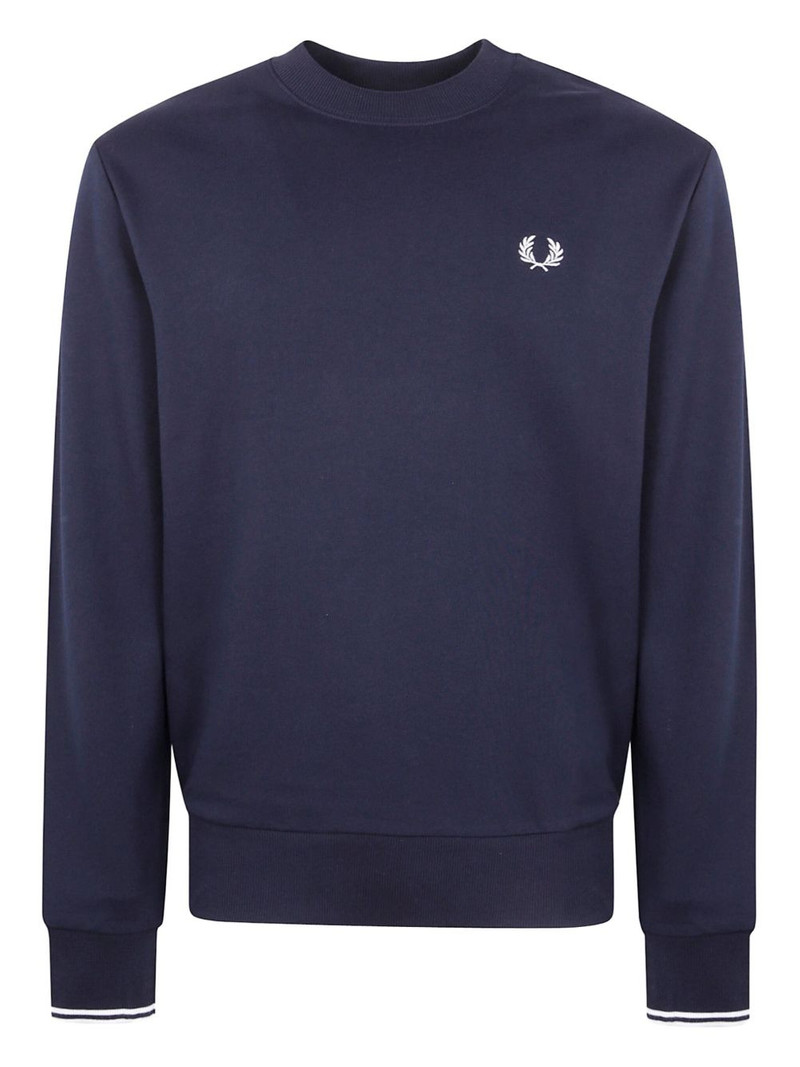 laurel-embroidered cotton sweatshirt 1